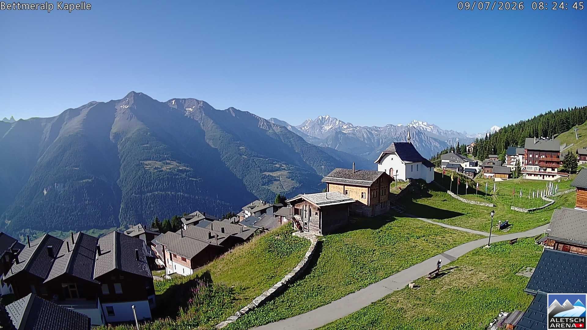 Archiv Foto Webcam Kapelle Bettmeralp