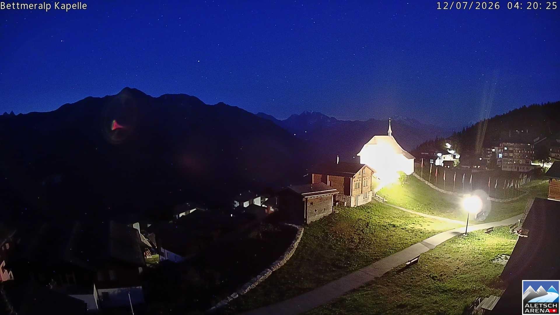 Archiv Foto Webcam Kapelle Bettmeralp