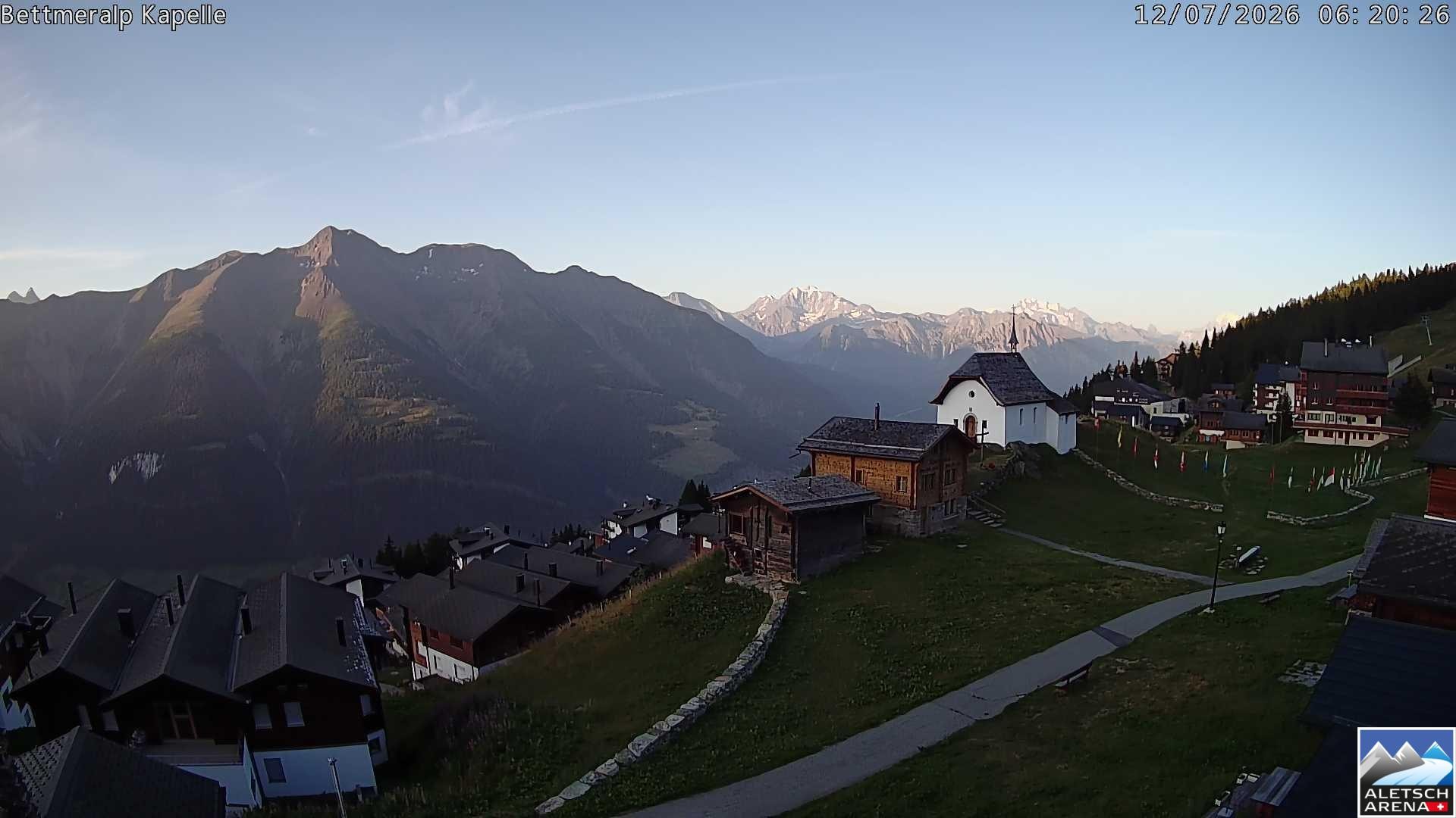 Archiv Foto Webcam Kapelle Bettmeralp