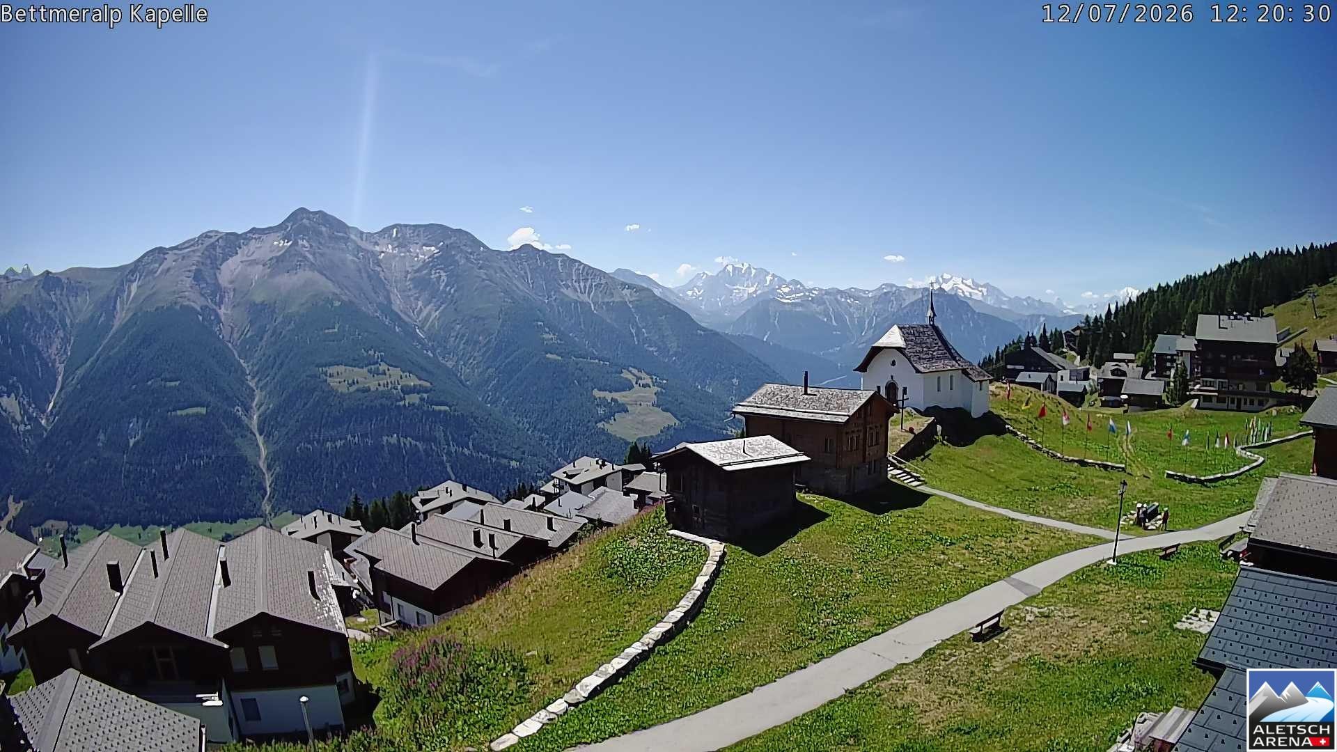 Archiv Foto Webcam Kapelle Bettmeralp