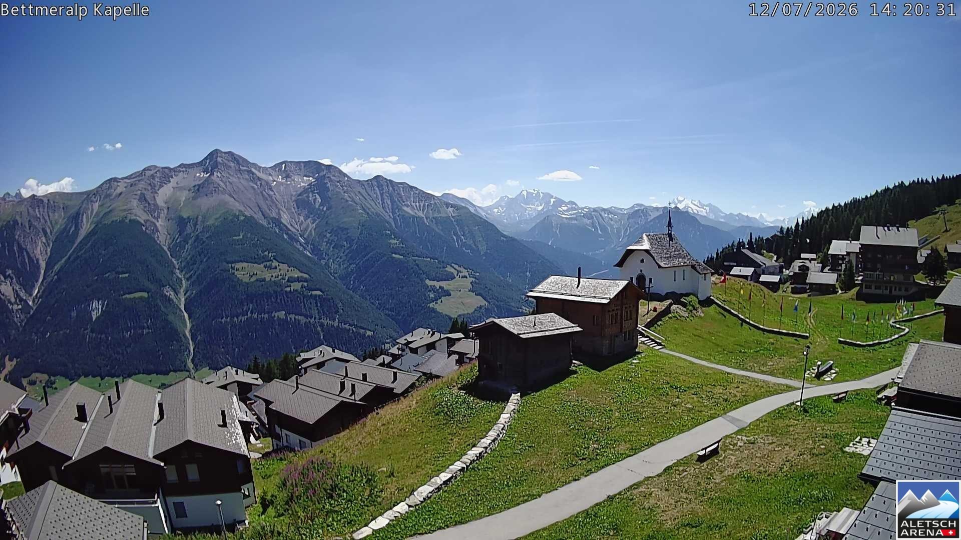 Archiv Foto Webcam Kapelle Bettmeralp