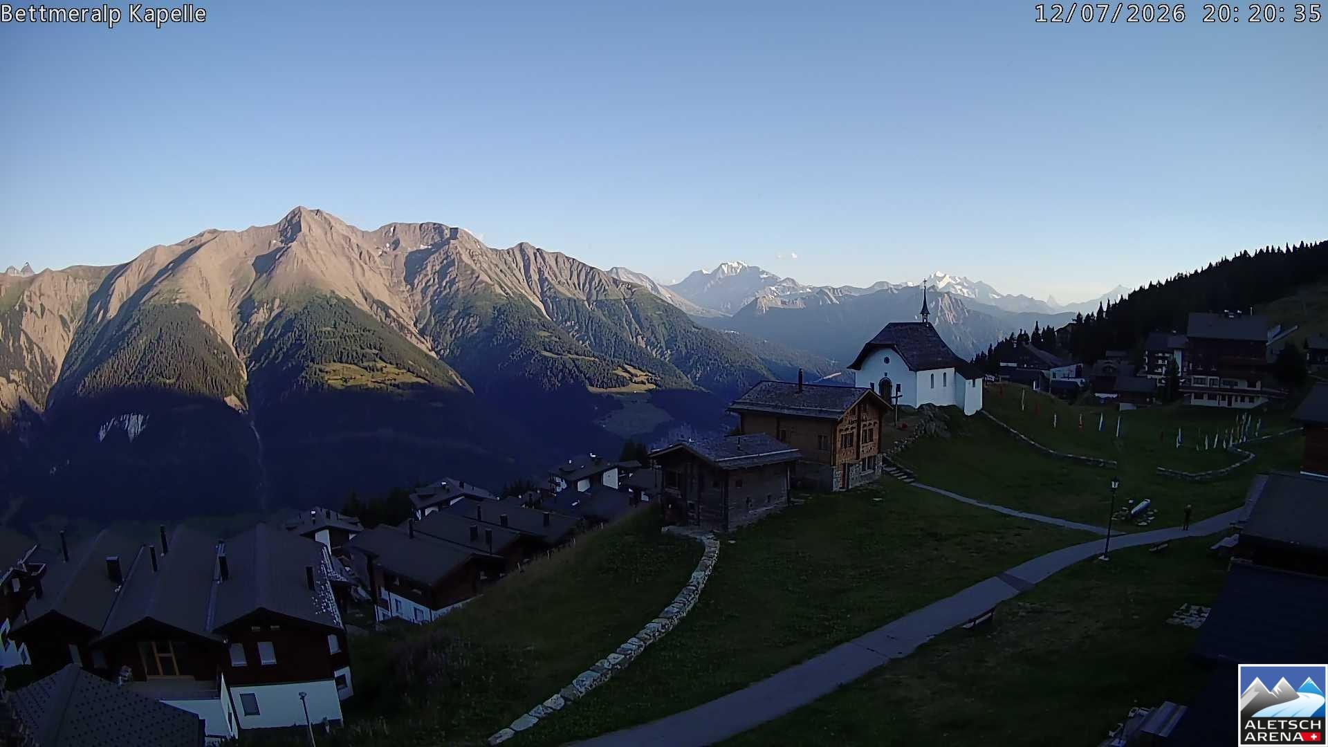 Archiv Foto Webcam Kapelle Bettmeralp