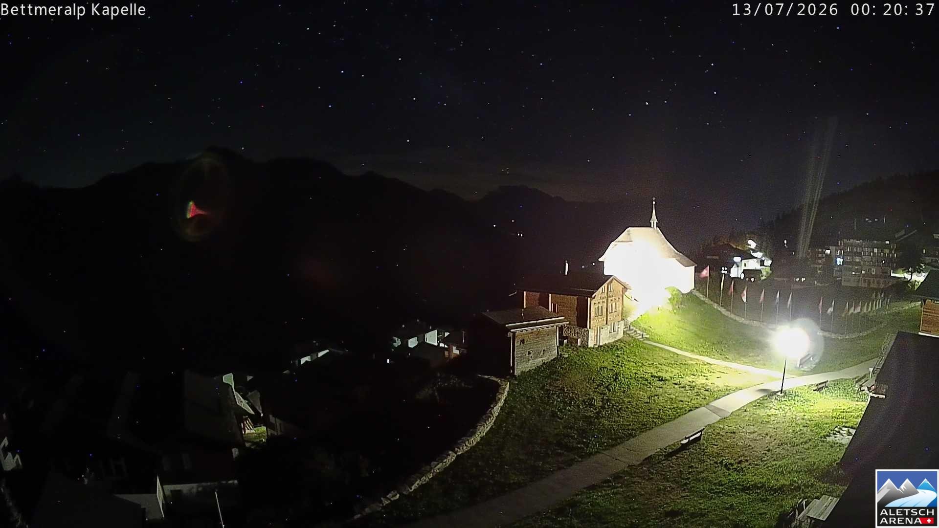 Archiv Foto Webcam Kapelle Bettmeralp