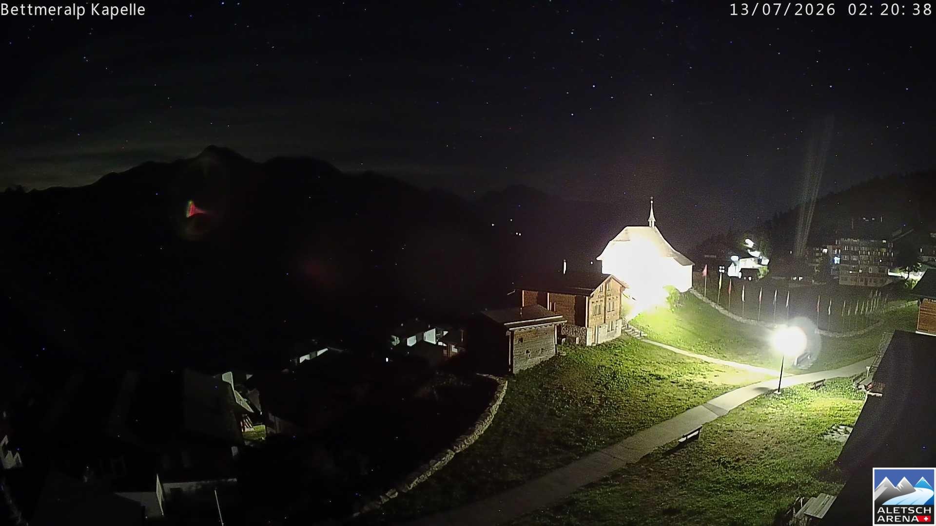 Archiv Foto Webcam Kapelle Bettmeralp