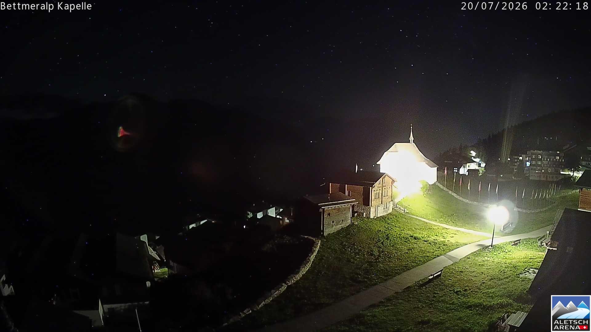 Archiv Foto Webcam Kapelle Bettmeralp