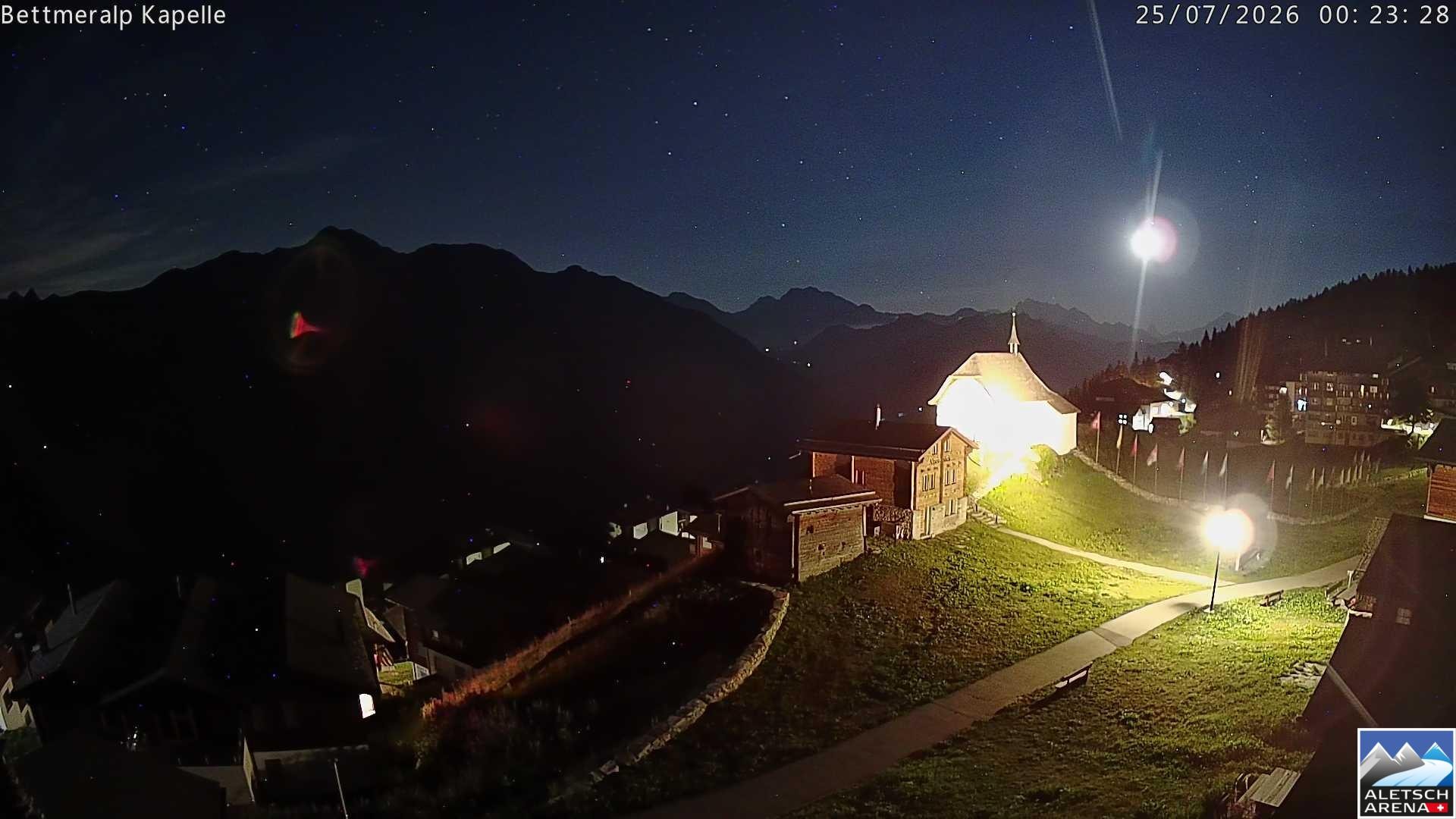 Archiv Foto Webcam Kapelle Bettmeralp