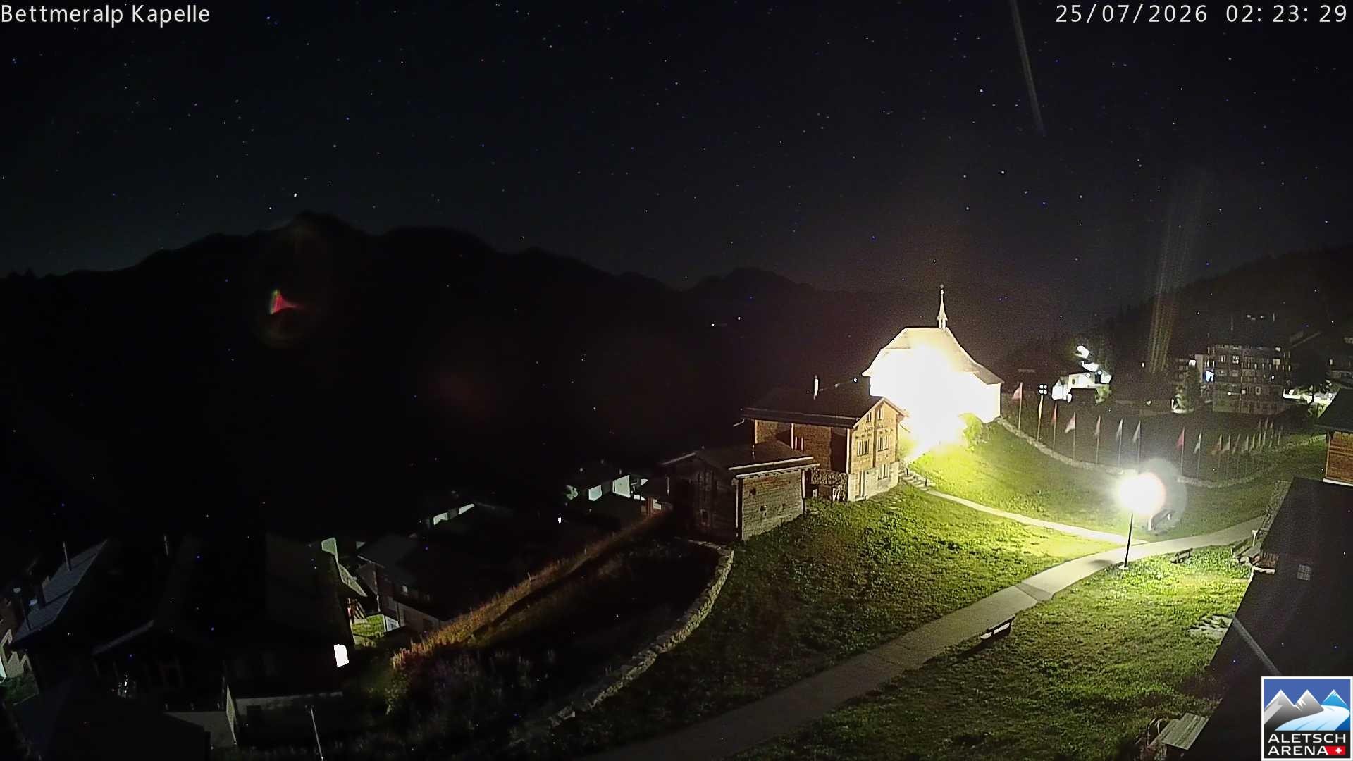 Archiv Foto Webcam Kapelle Bettmeralp