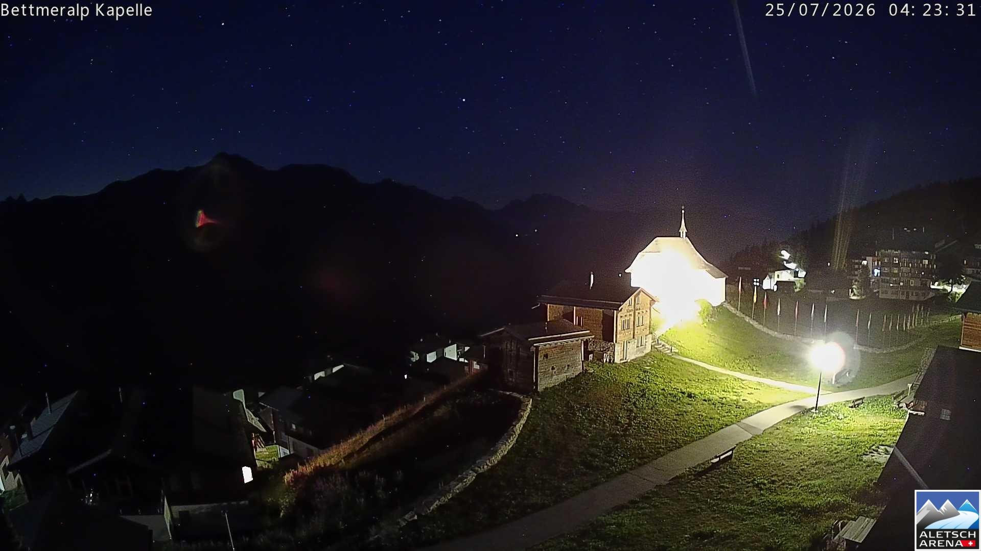 Archiv Foto Webcam Kapelle Bettmeralp