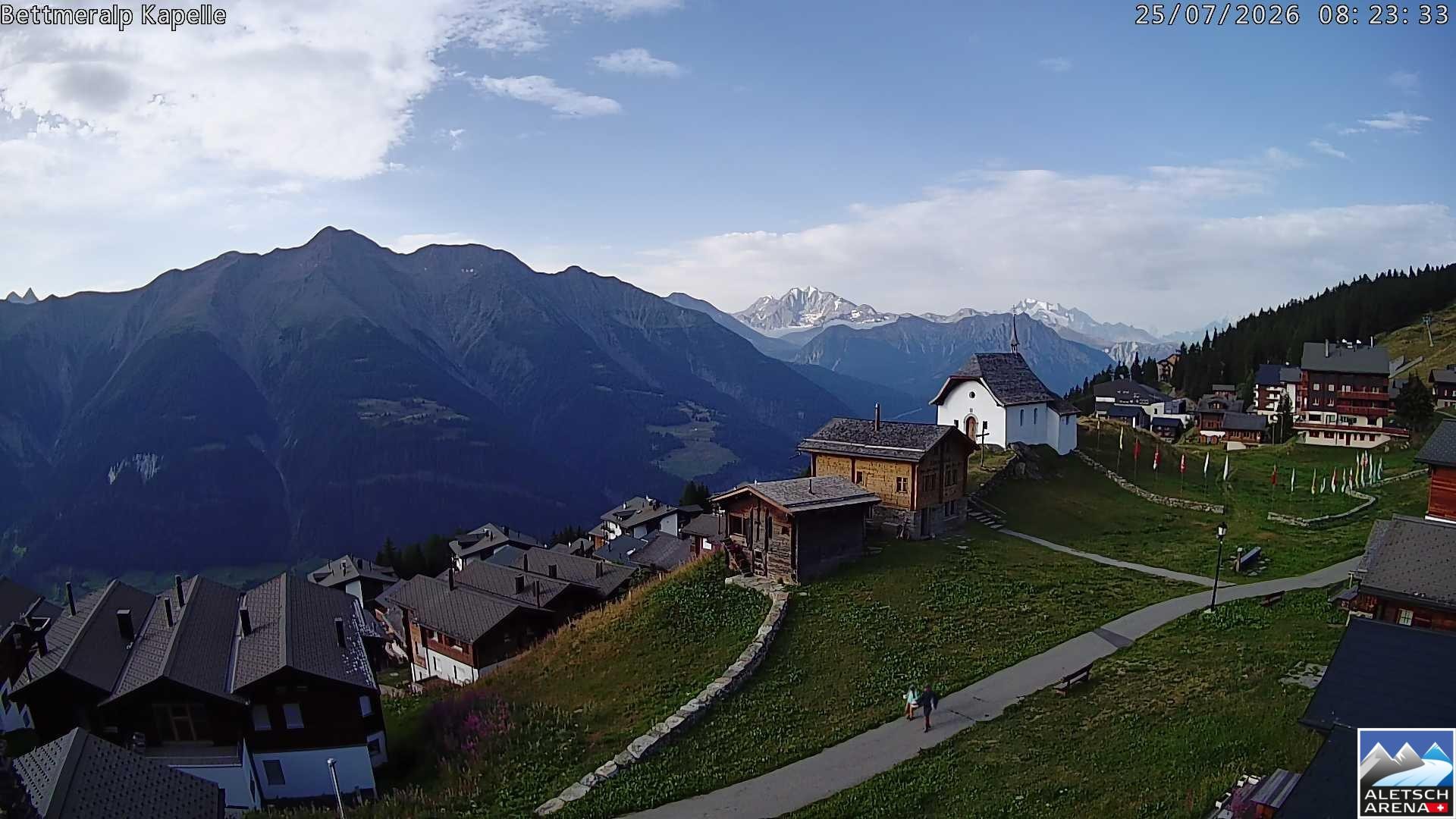Archiv Foto Webcam Kapelle Bettmeralp