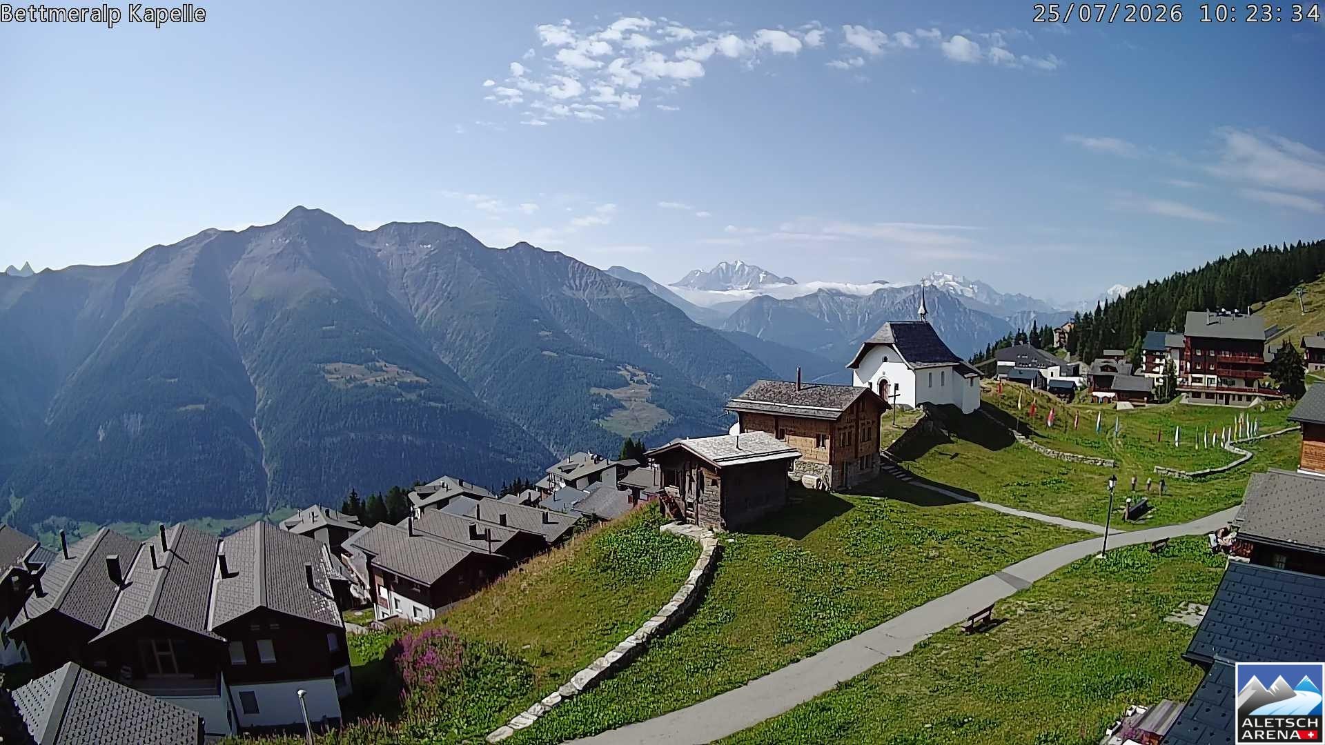 Archiv Foto Webcam Kapelle Bettmeralp