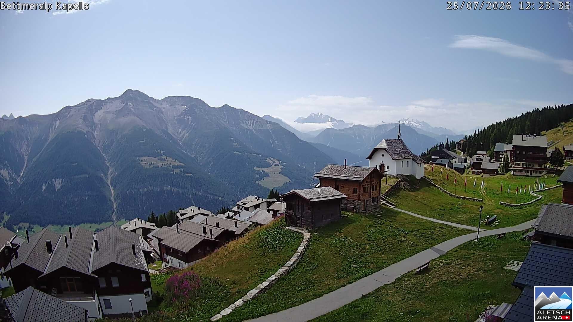 Archiv Foto Webcam Kapelle Bettmeralp