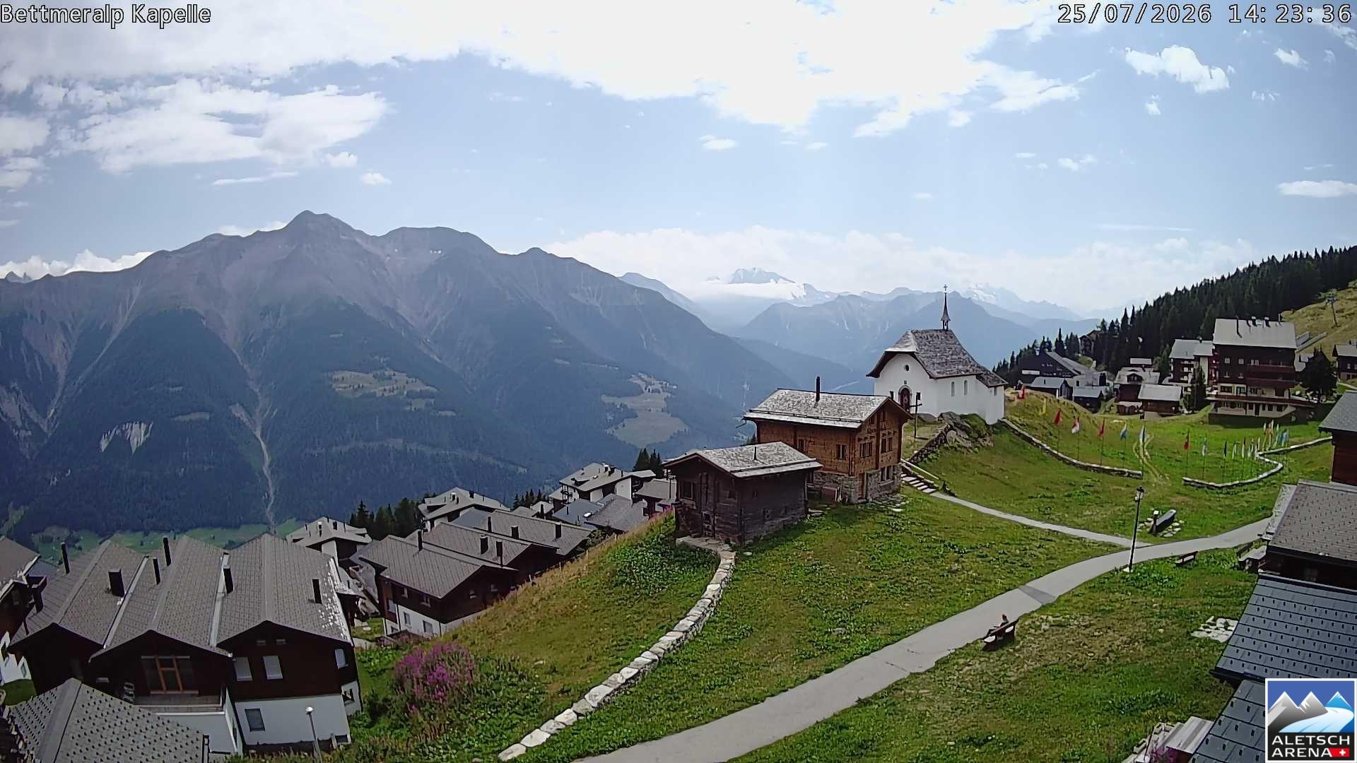 Archiv Foto Webcam Kapelle Bettmeralp