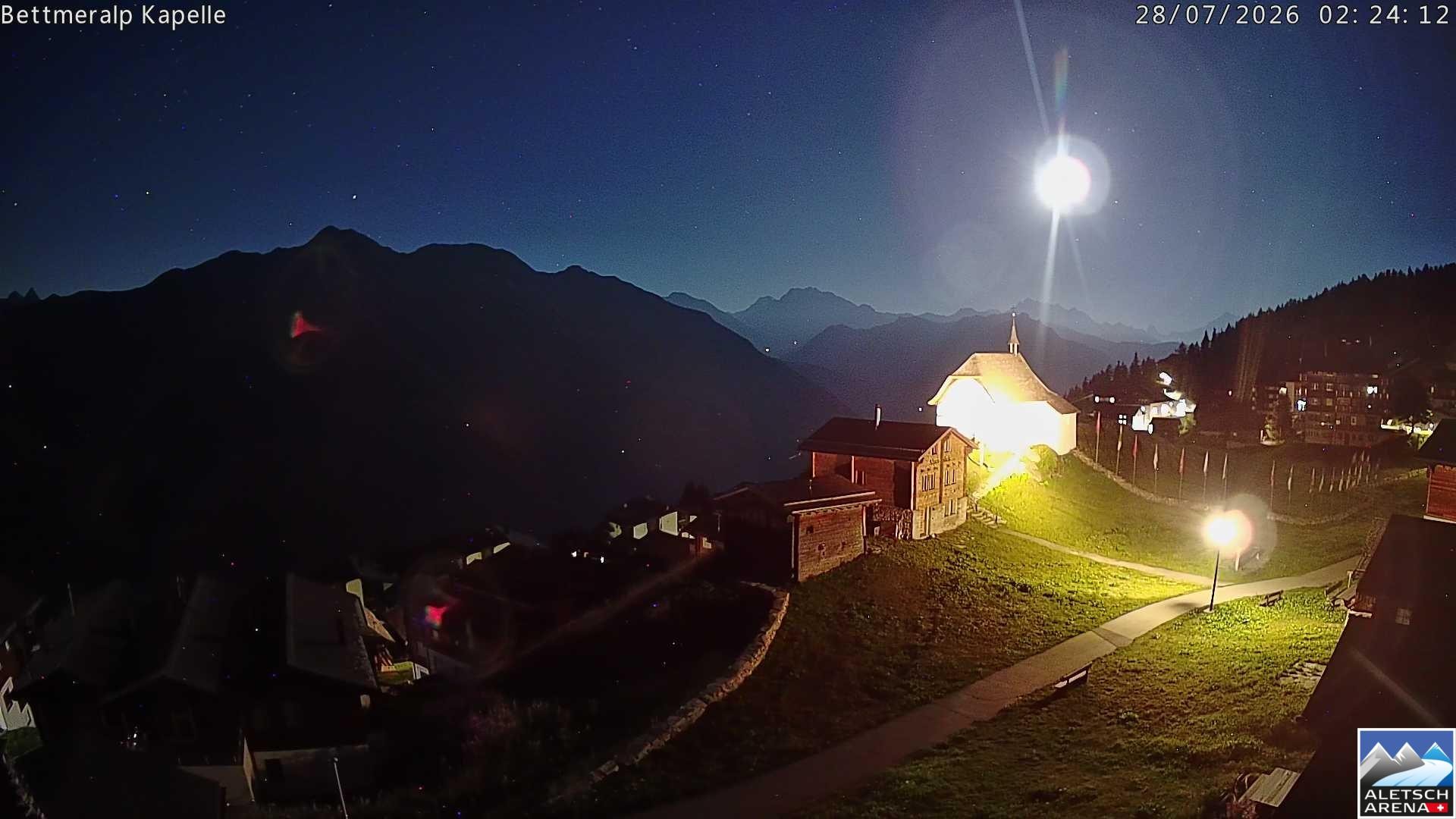 Archiv Foto Webcam Kapelle Bettmeralp