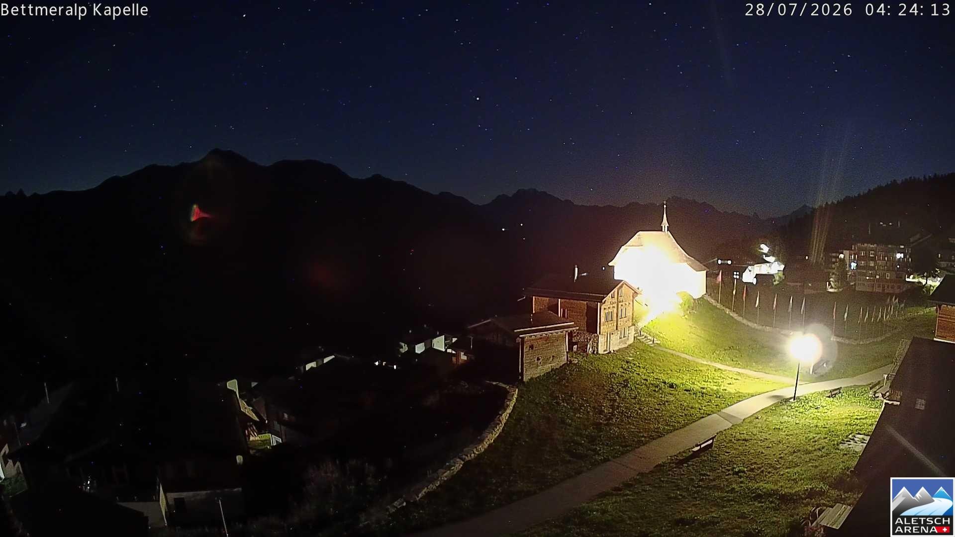 Archiv Foto Webcam Kapelle Bettmeralp