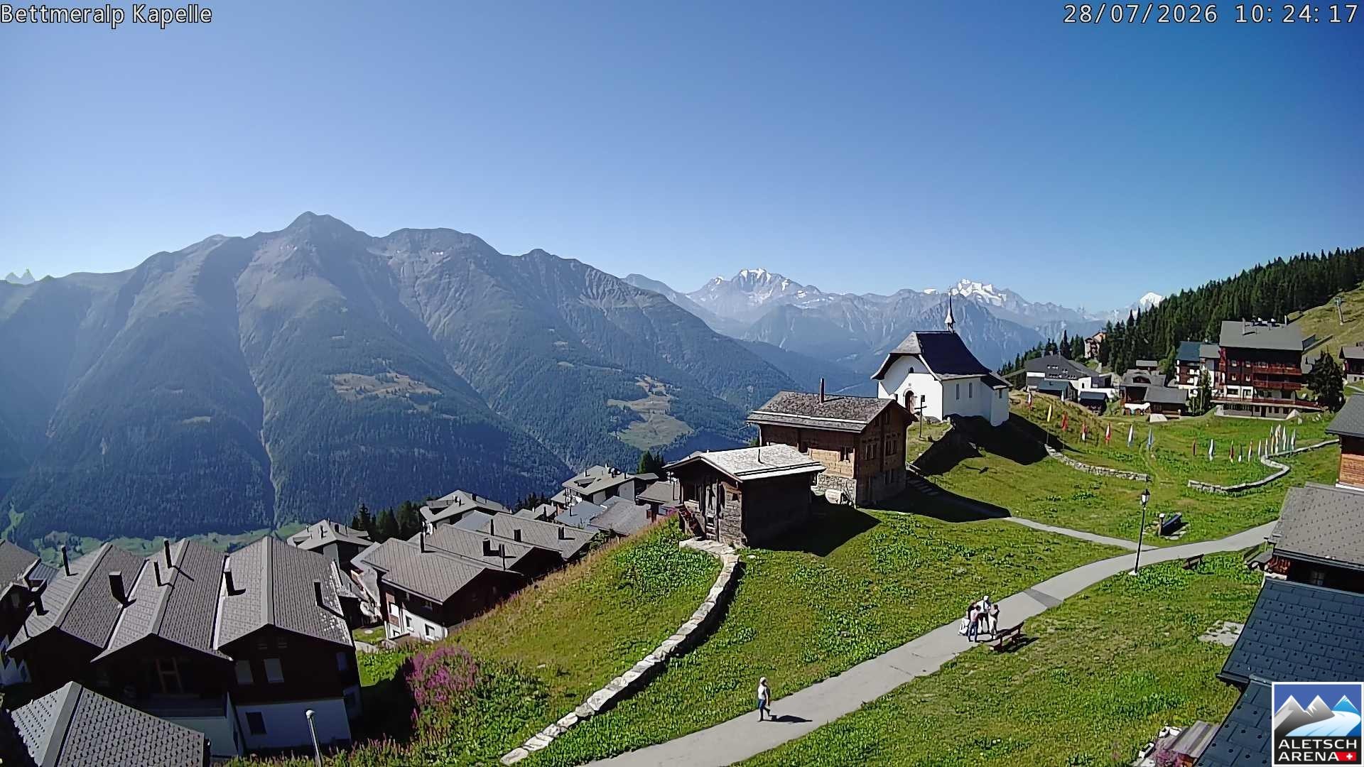 Archiv Foto Webcam Kapelle Bettmeralp