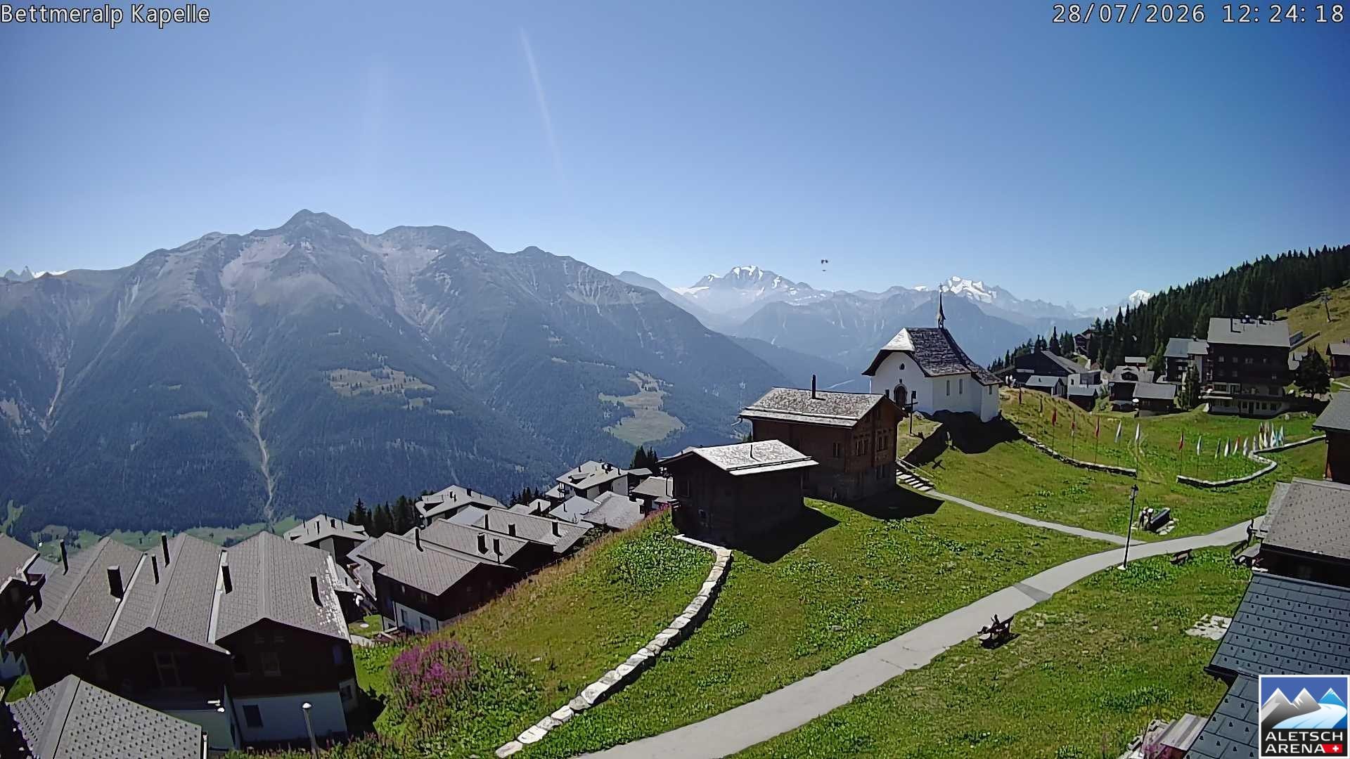 Archiv Foto Webcam Kapelle Bettmeralp