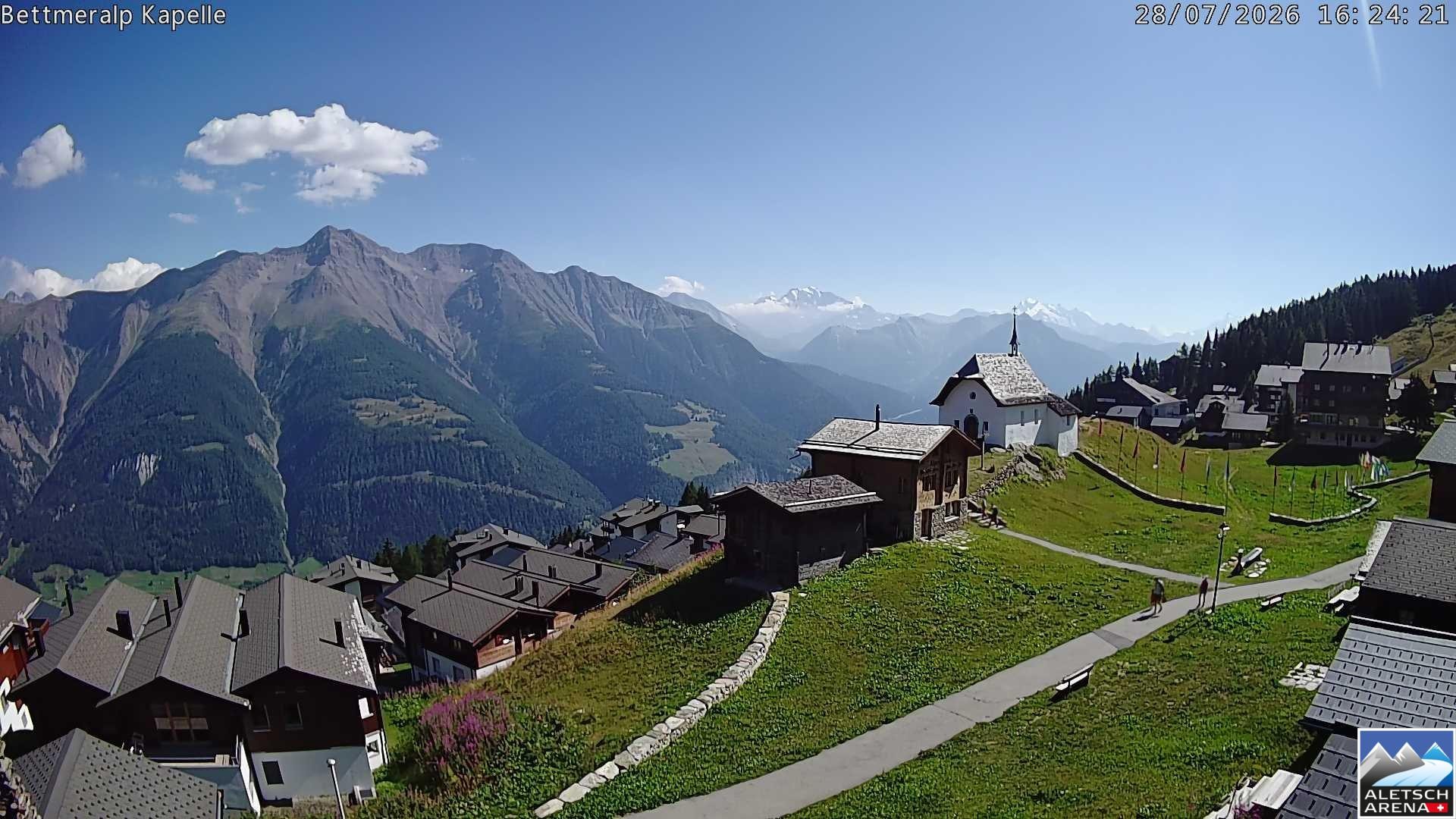 Archiv Foto Webcam Kapelle Bettmeralp
