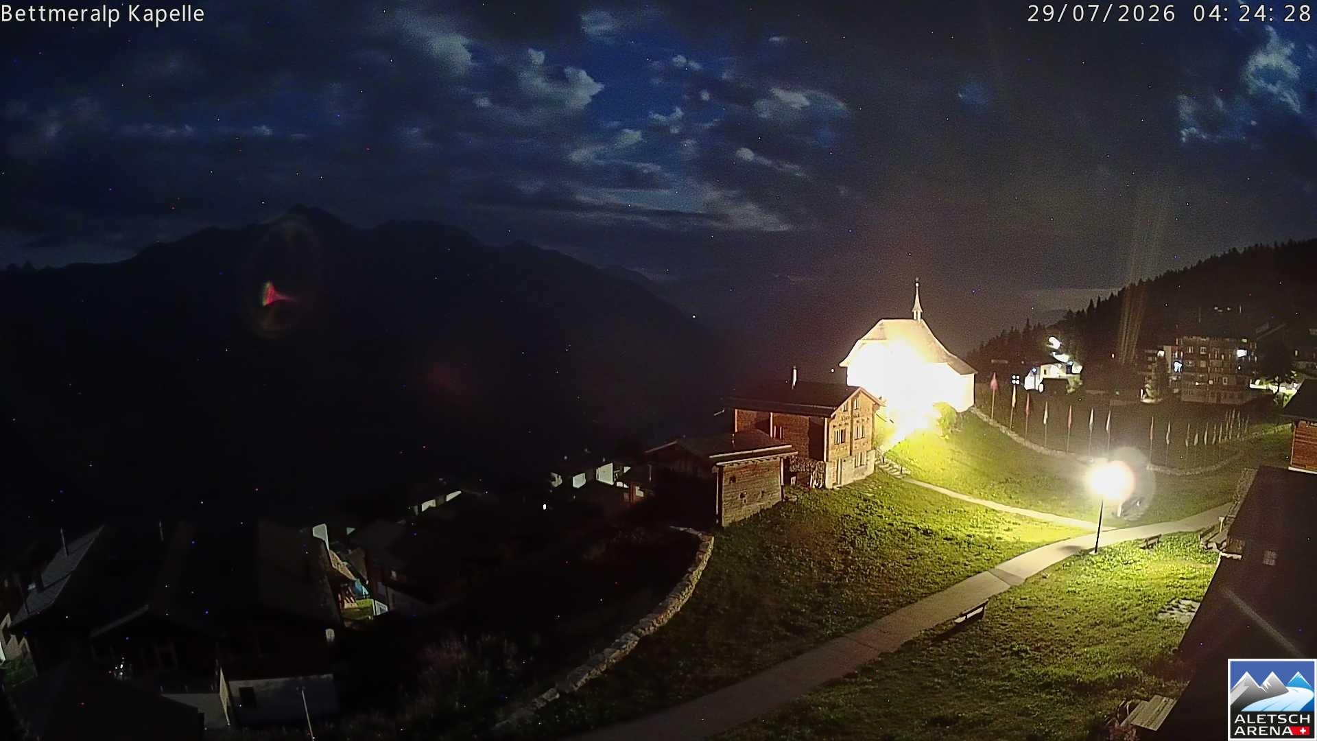 Archiv Foto Webcam Kapelle Bettmeralp
