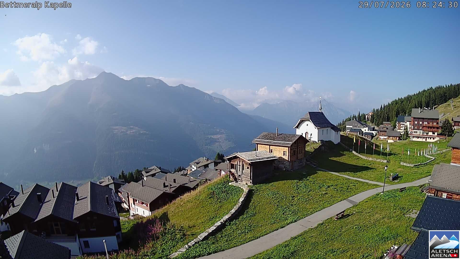 Archiv Foto Webcam Kapelle Bettmeralp