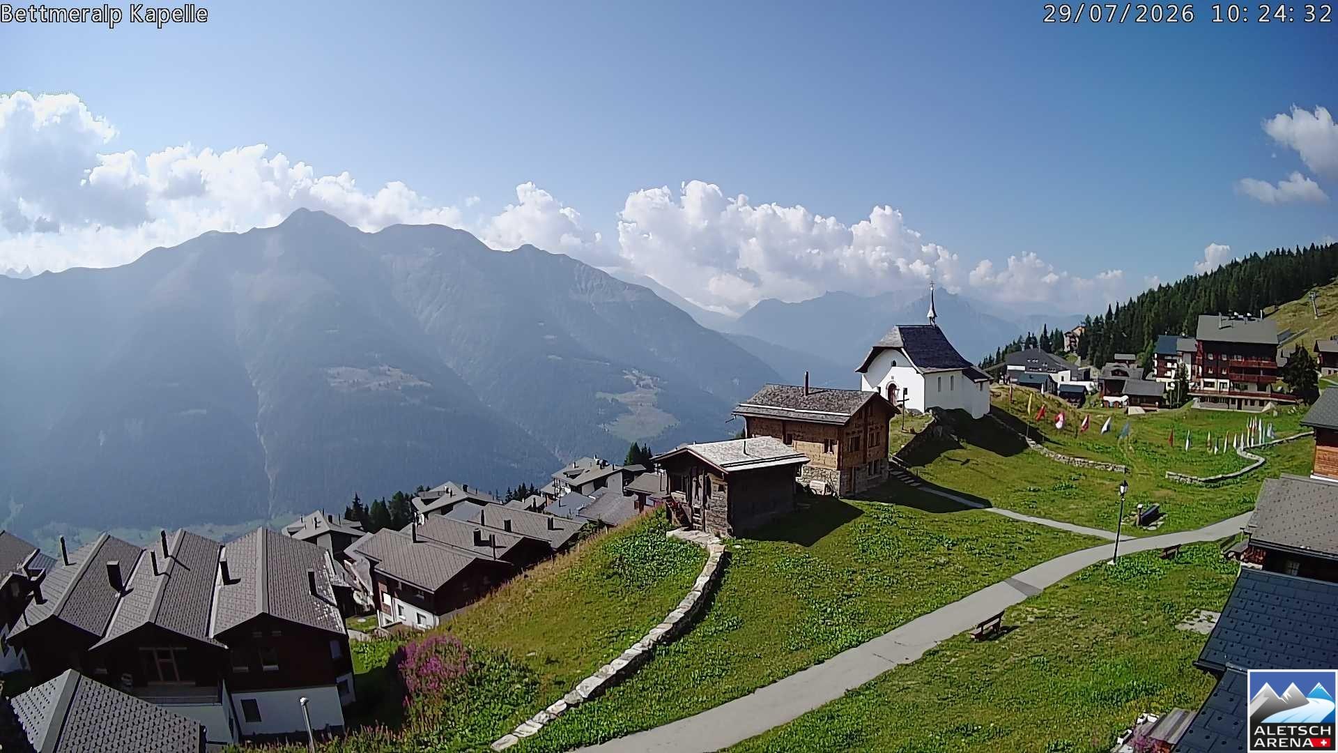 Archiv Foto Webcam Kapelle Bettmeralp