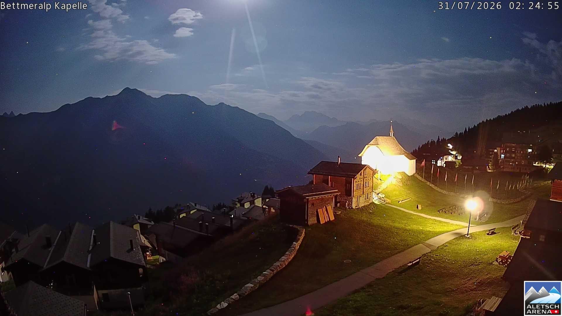 Archiv Foto Webcam Kapelle Bettmeralp