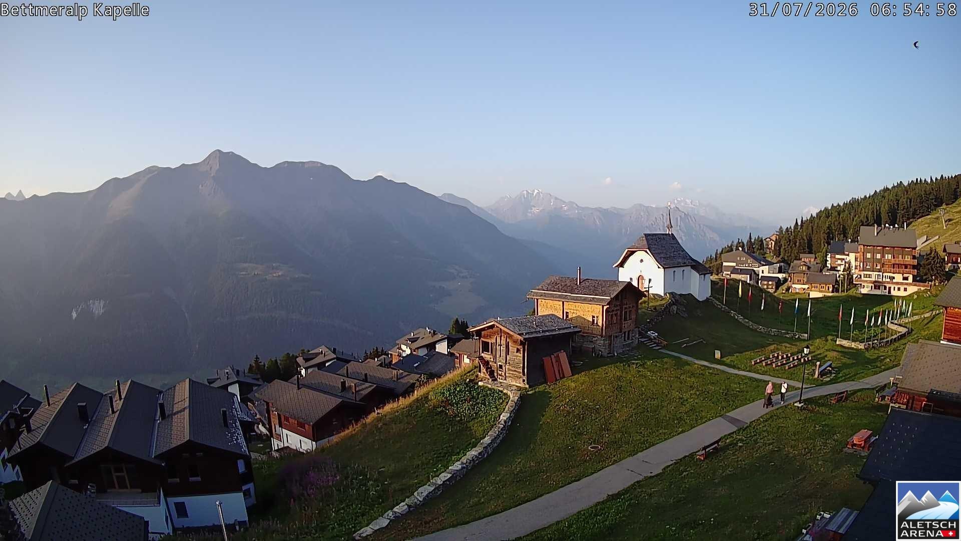 Archiv Foto Webcam Kapelle Bettmeralp