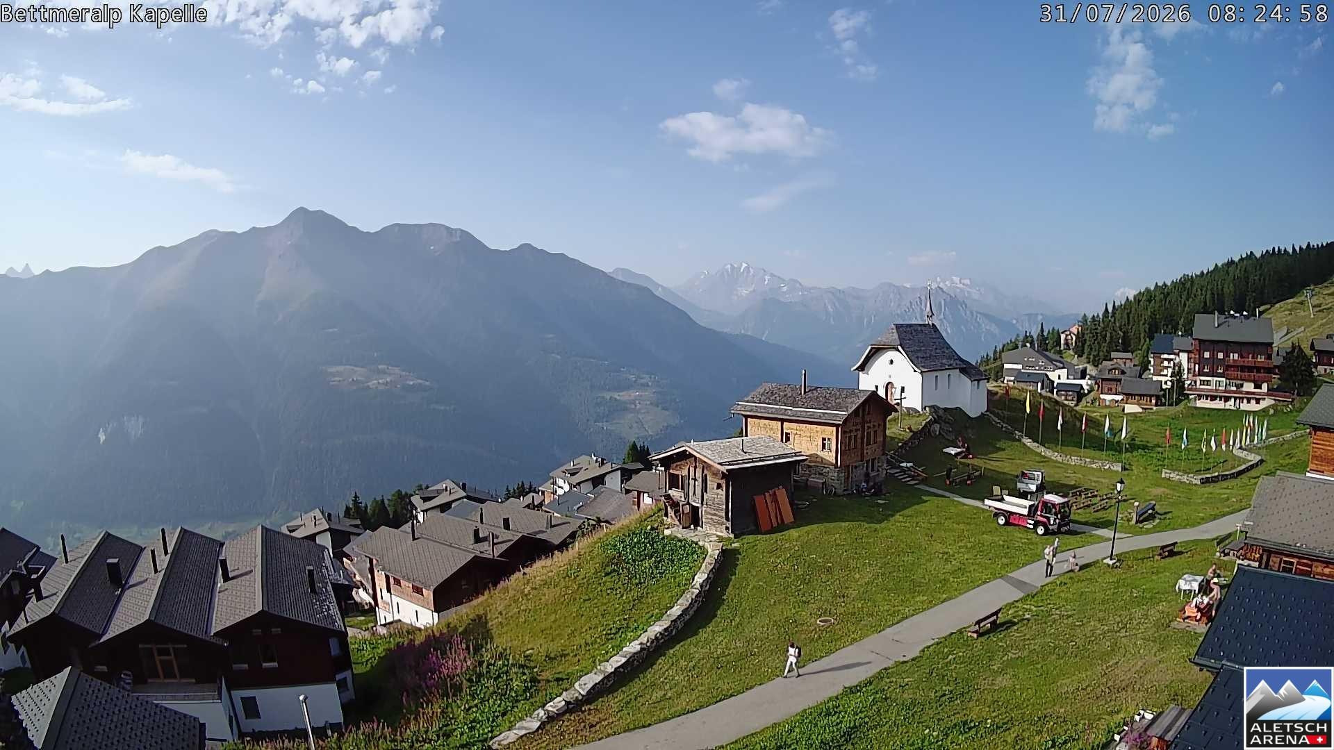 Archiv Foto Webcam Kapelle Bettmeralp