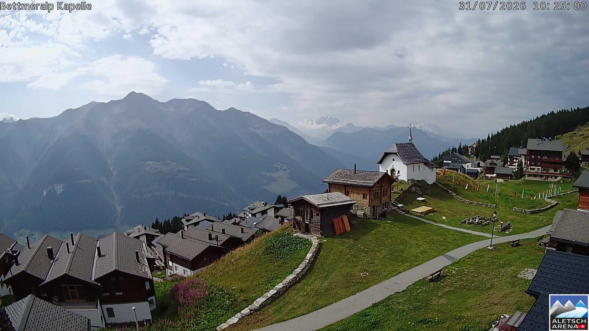 Archiv Foto Webcam Kapelle Bettmeralp