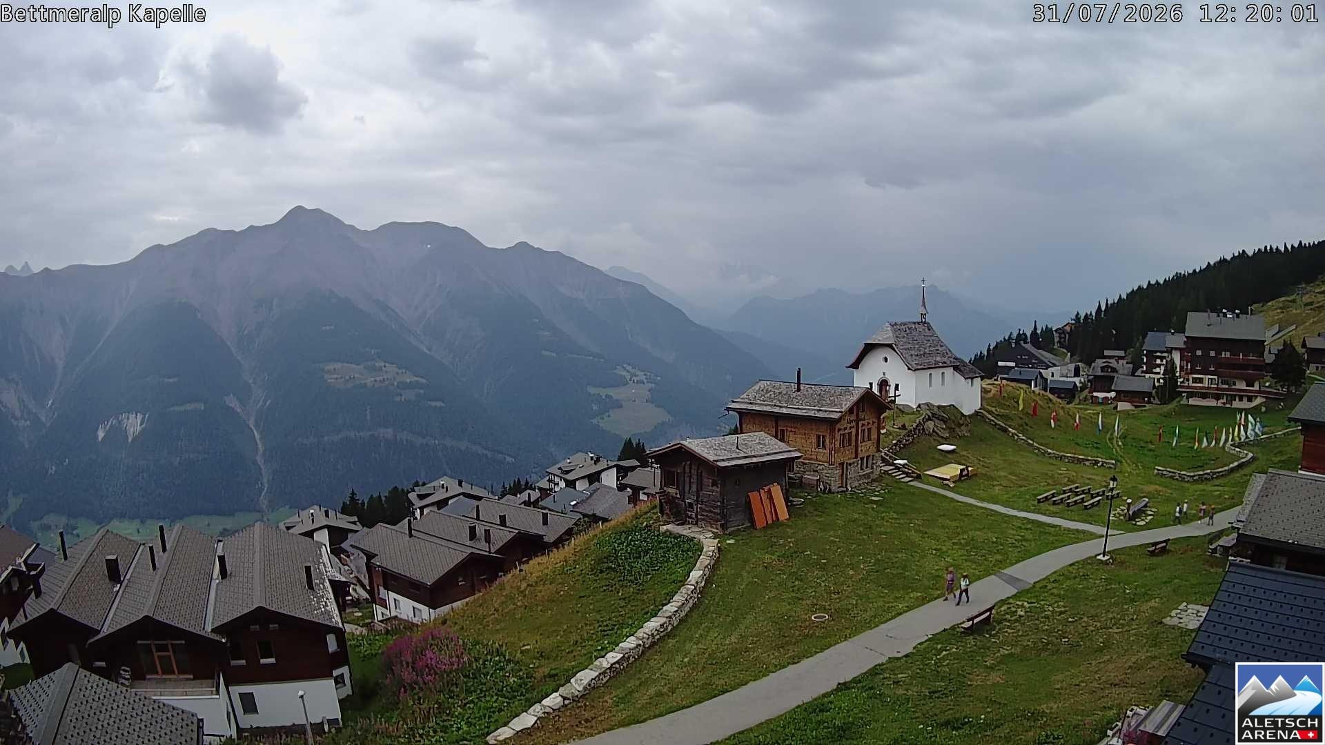 Archiv Foto Webcam Kapelle Bettmeralp