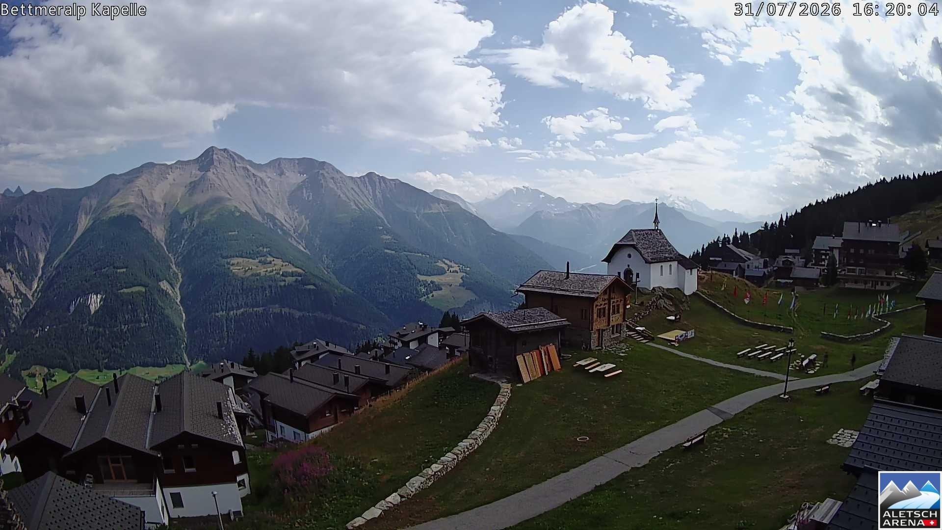 Archiv Foto Webcam Kapelle Bettmeralp