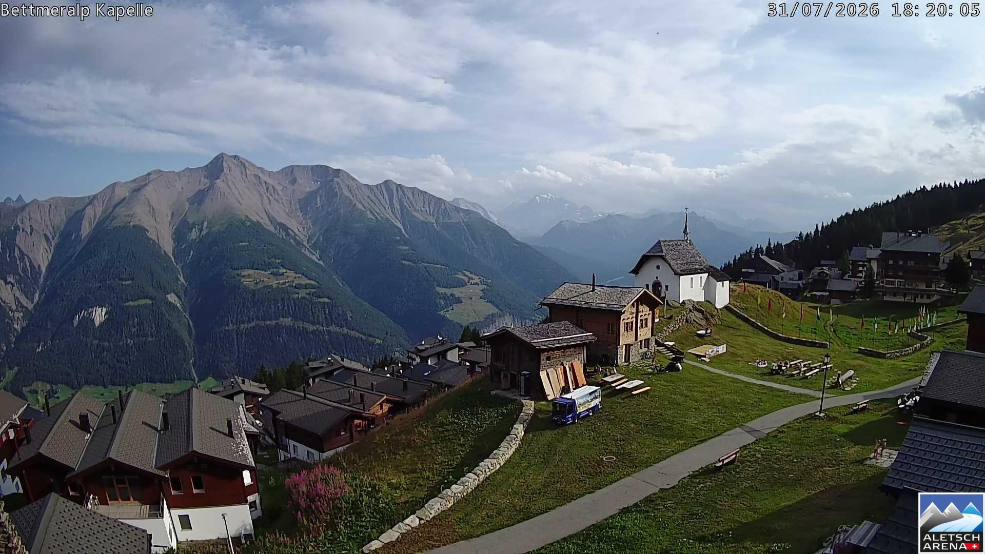 Archiv Foto Webcam Kapelle Bettmeralp