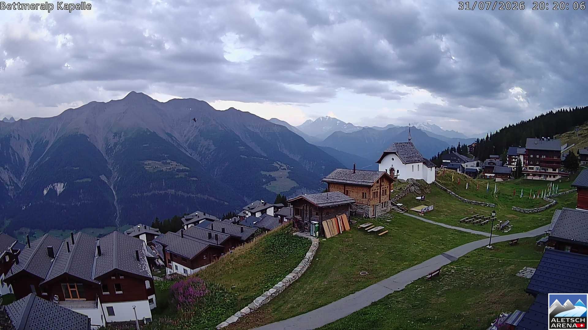 Archiv Foto Webcam Kapelle Bettmeralp