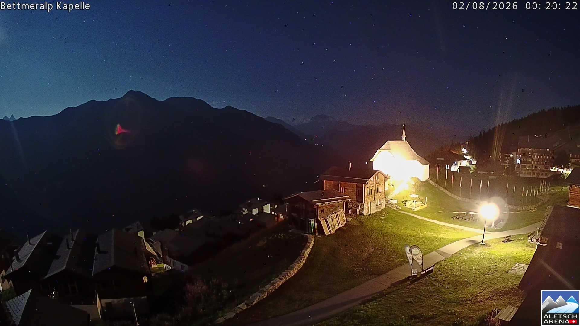 Archiv Foto Webcam Kapelle Bettmeralp