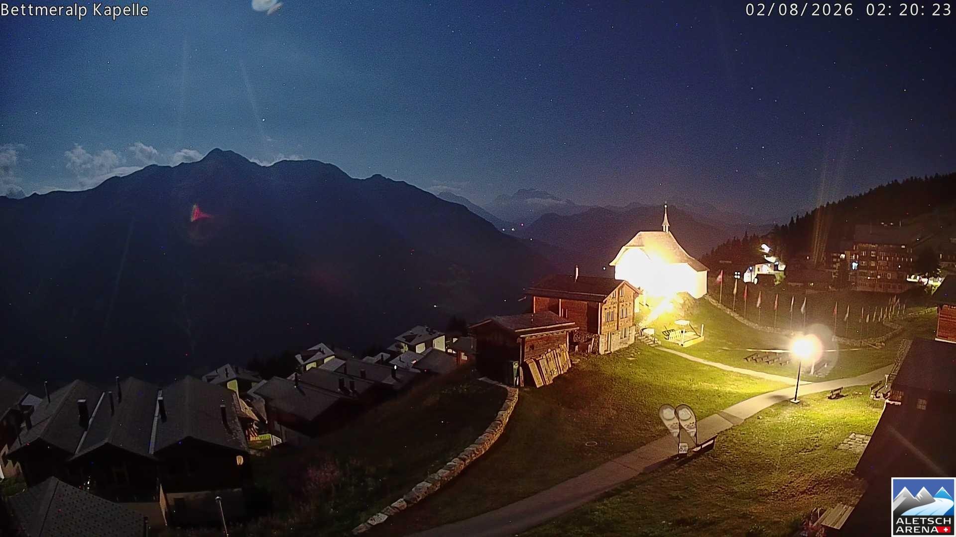 Archiv Foto Webcam Kapelle Bettmeralp