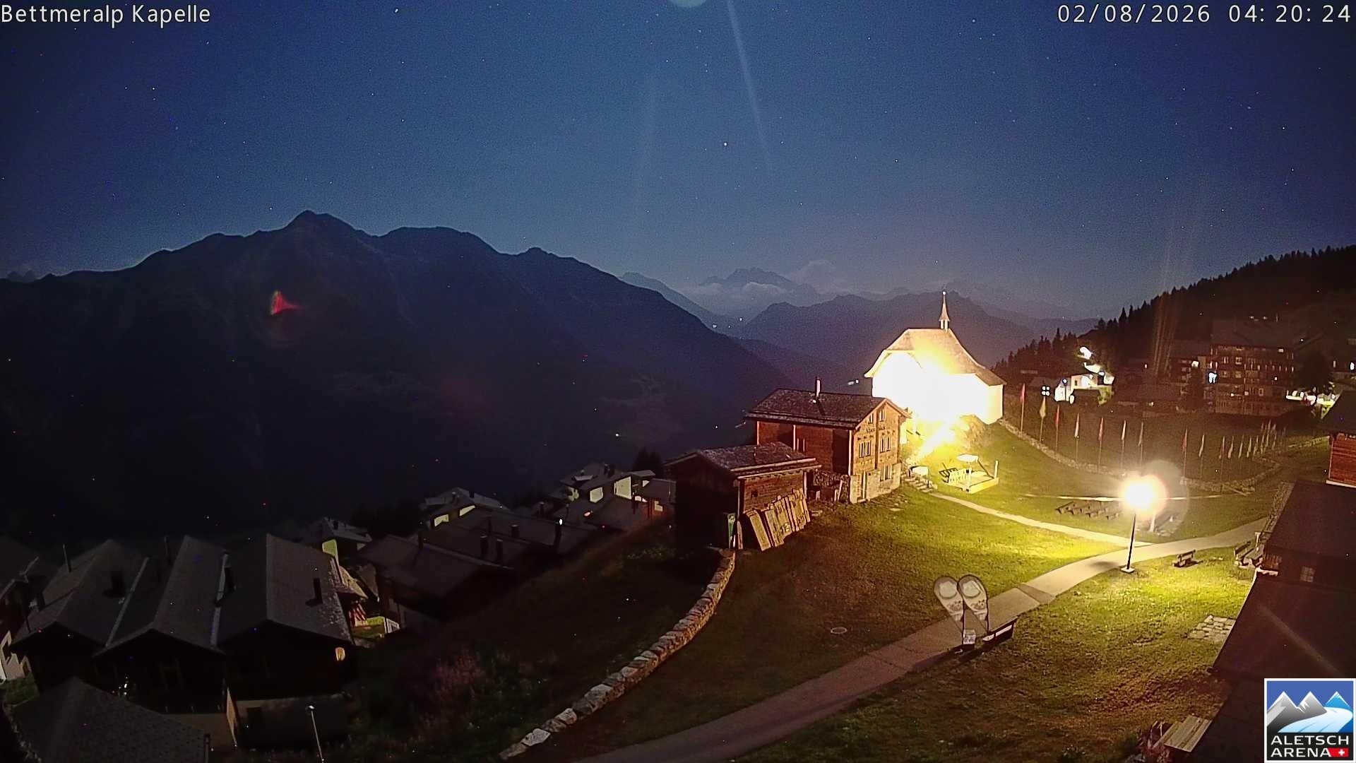 Archiv Foto Webcam Kapelle Bettmeralp