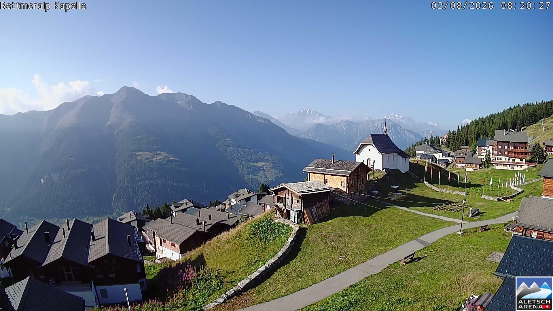 Archiv Foto Webcam Kapelle Bettmeralp