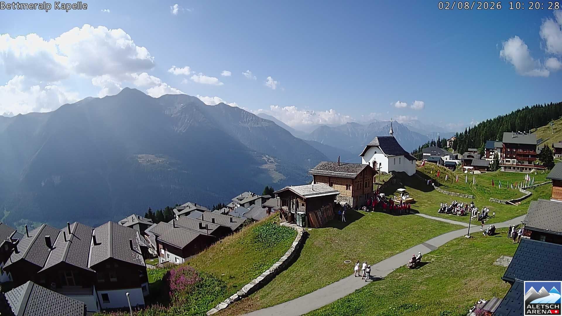 Archiv Foto Webcam Kapelle Bettmeralp