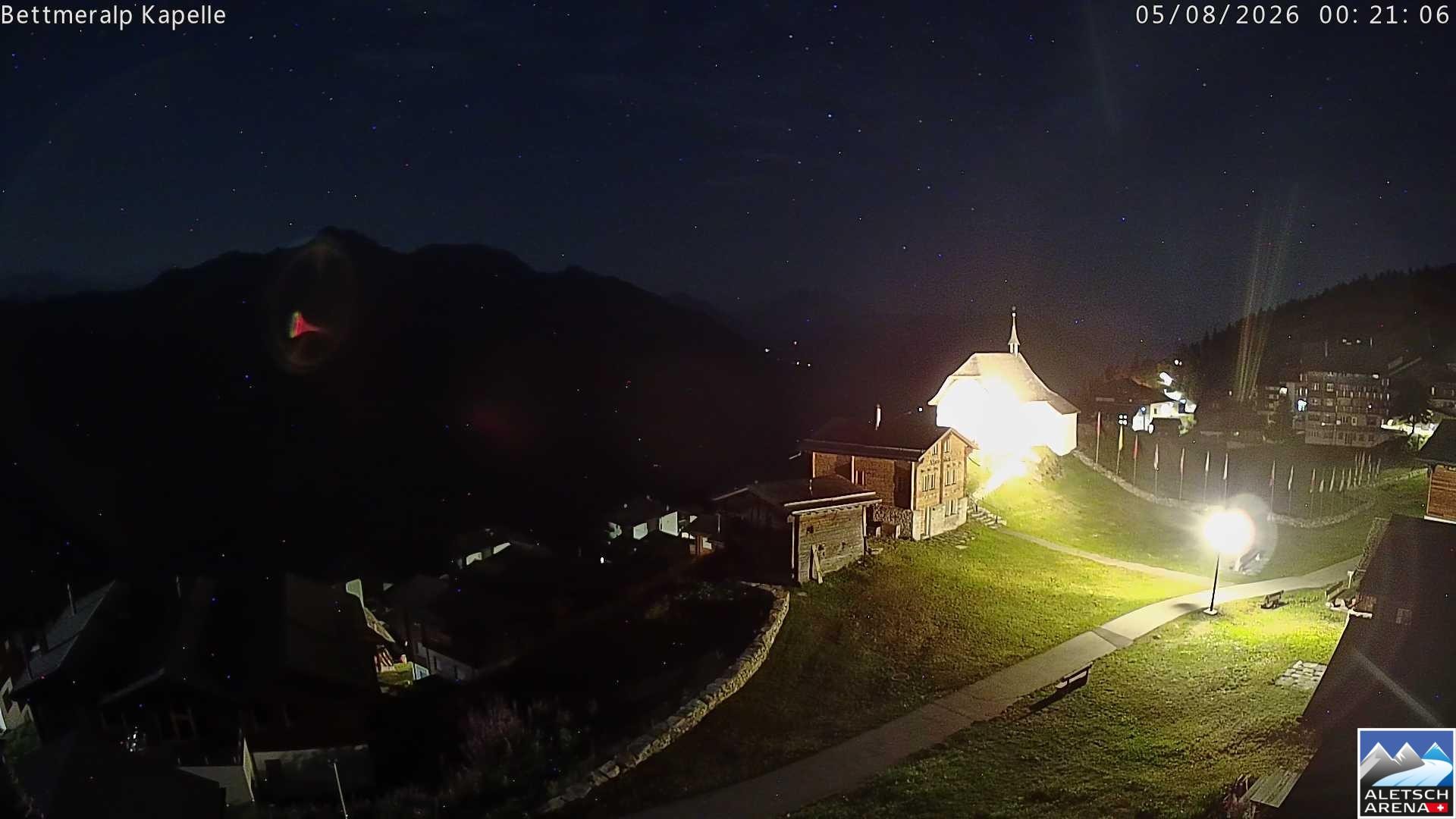 Archiv Foto Webcam Kapelle Bettmeralp