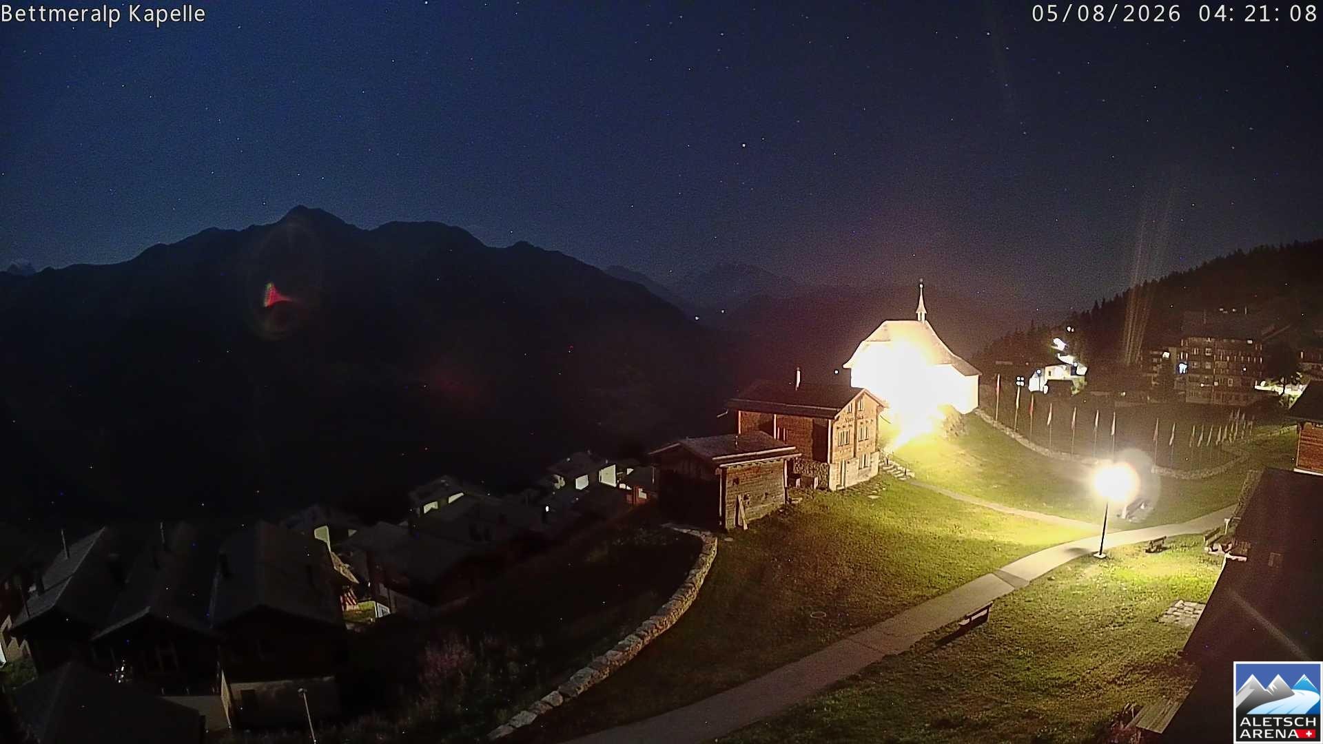 Archiv Foto Webcam Kapelle Bettmeralp