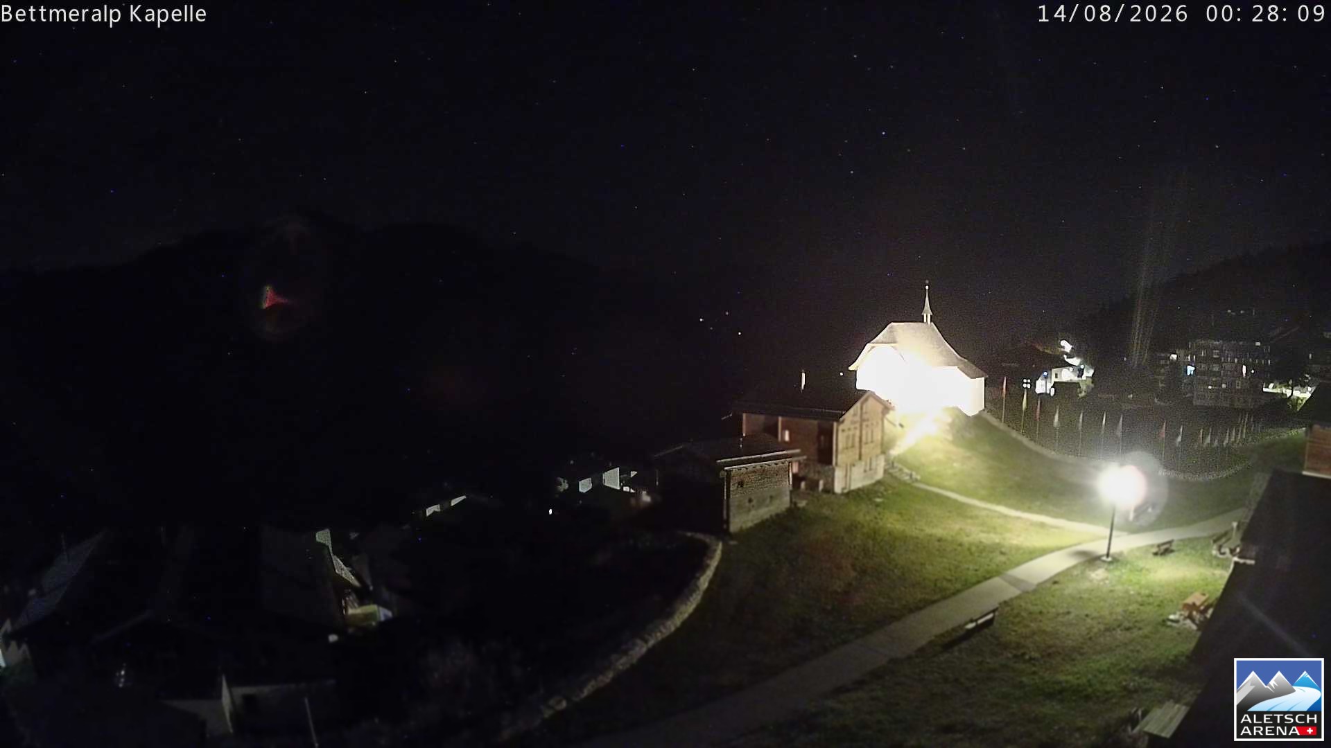 Archiv Foto Webcam Kapelle Bettmeralp