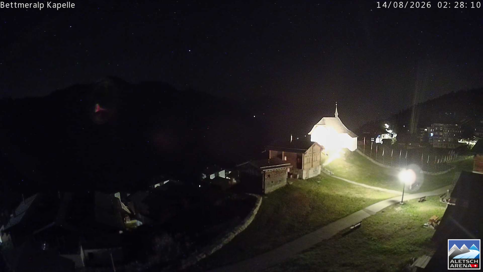 Archiv Foto Webcam Kapelle Bettmeralp