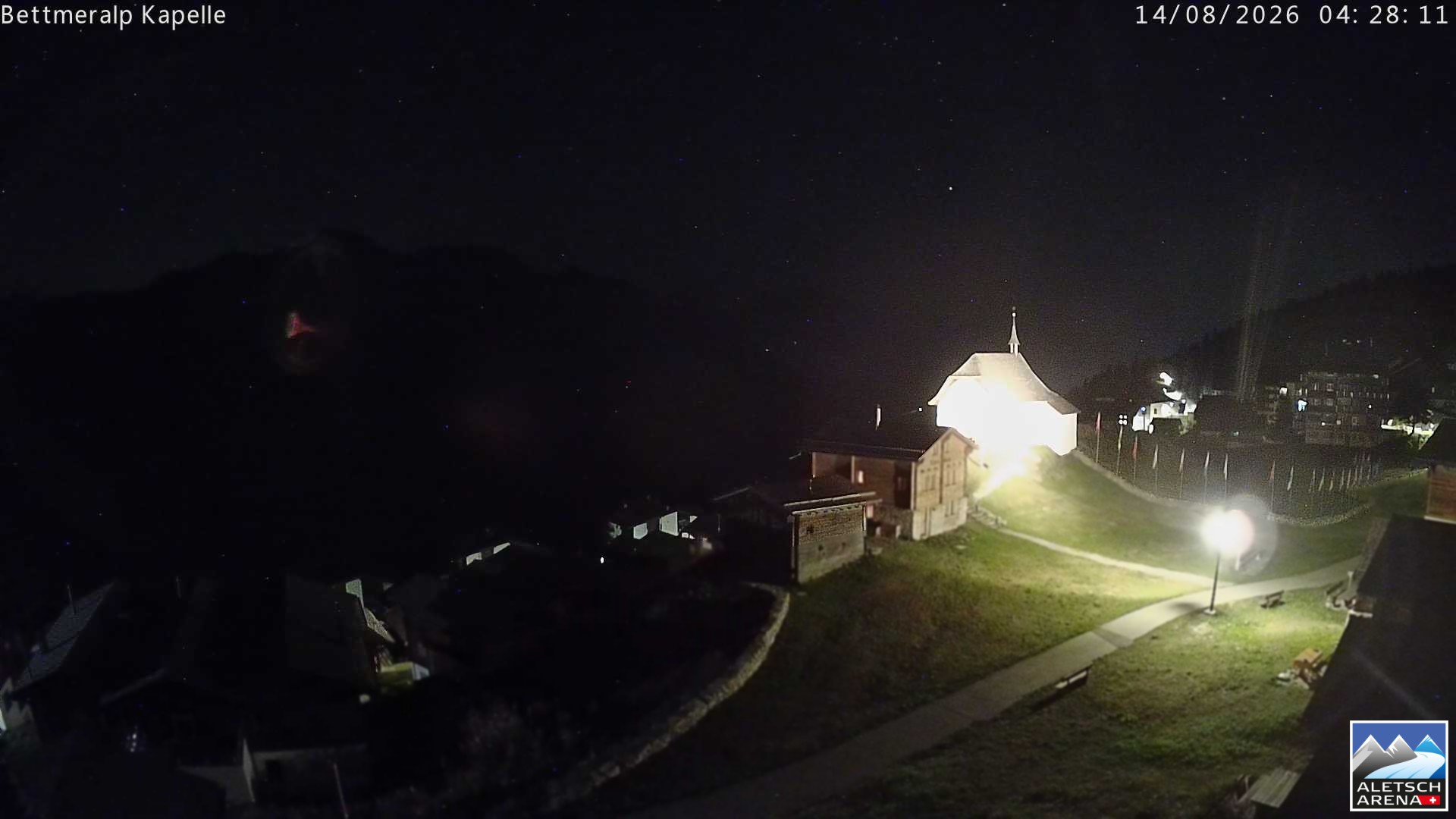 Archiv Foto Webcam Kapelle Bettmeralp