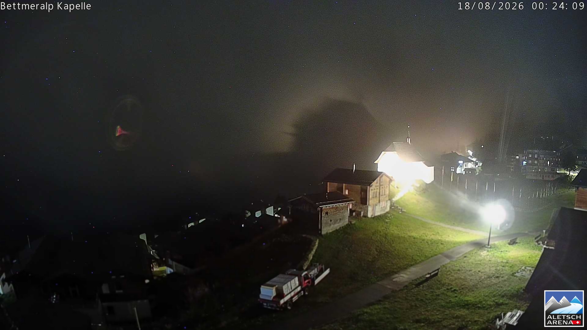 Archiv Foto Webcam Kapelle Bettmeralp