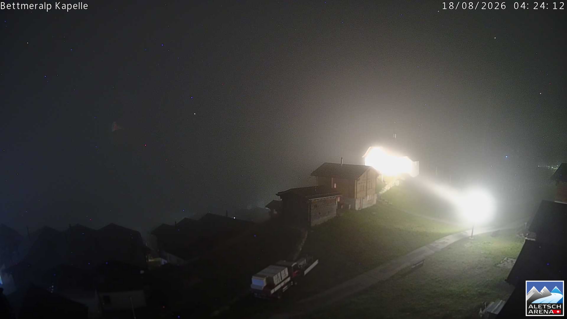 Archiv Foto Webcam Kapelle Bettmeralp