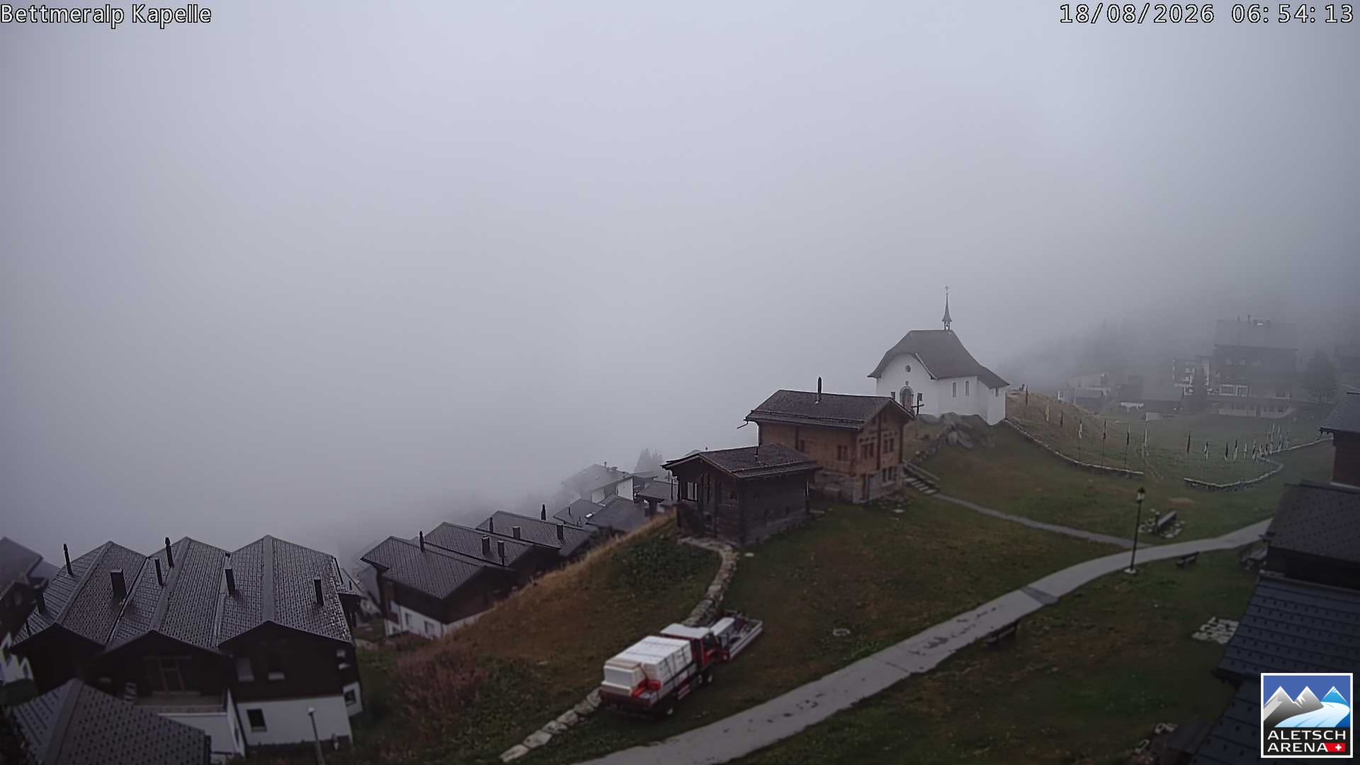 Archiv Foto Webcam Kapelle Bettmeralp