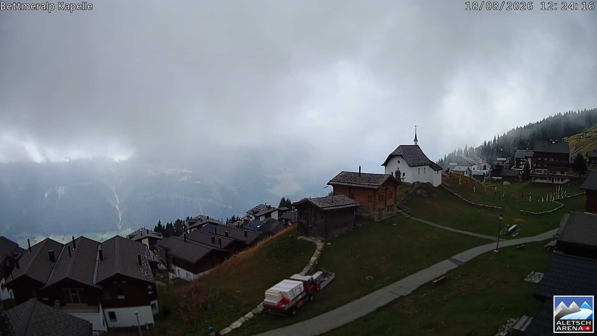 Archiv Foto Webcam Kapelle Bettmeralp