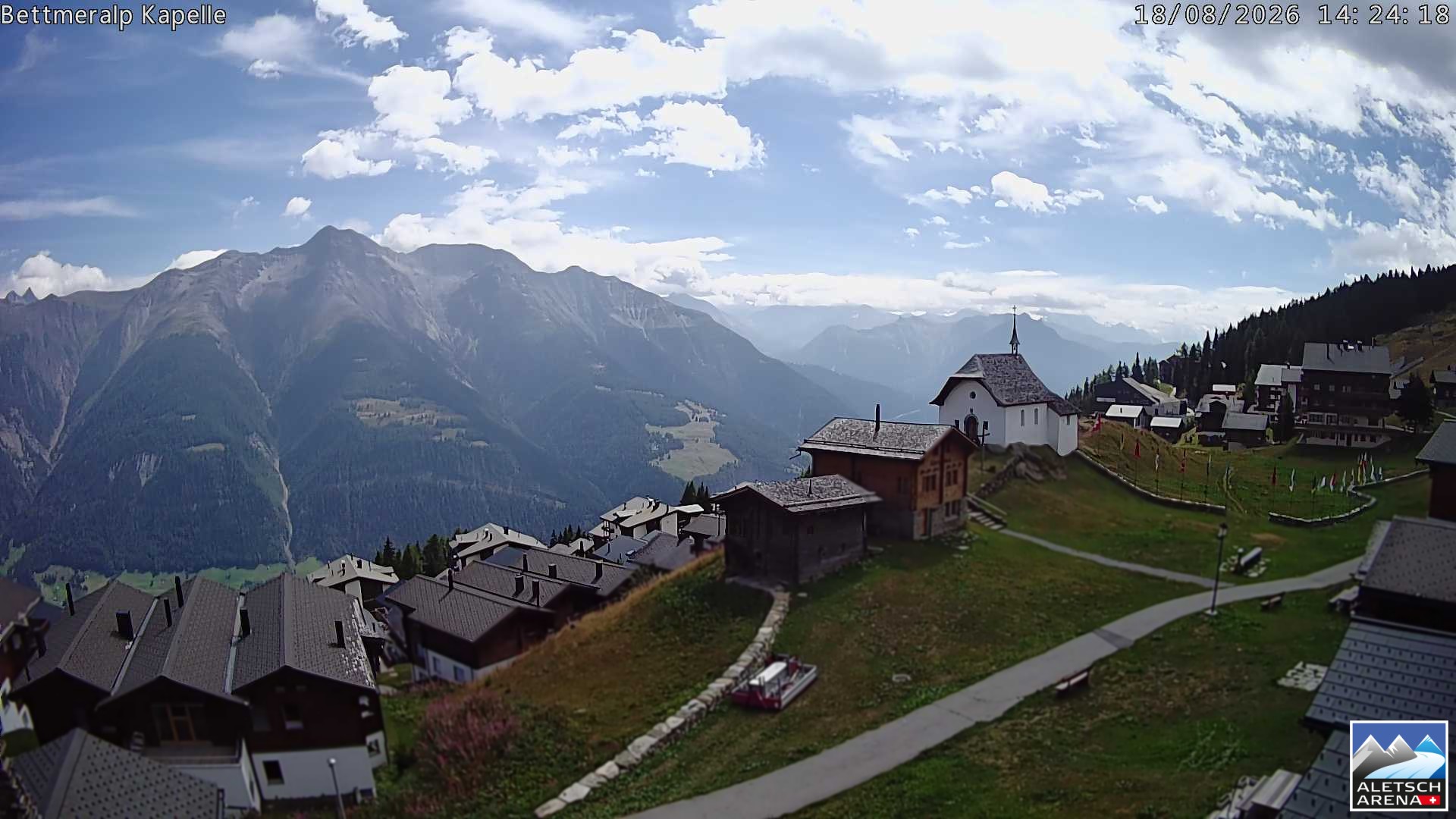 Archiv Foto Webcam Kapelle Bettmeralp
