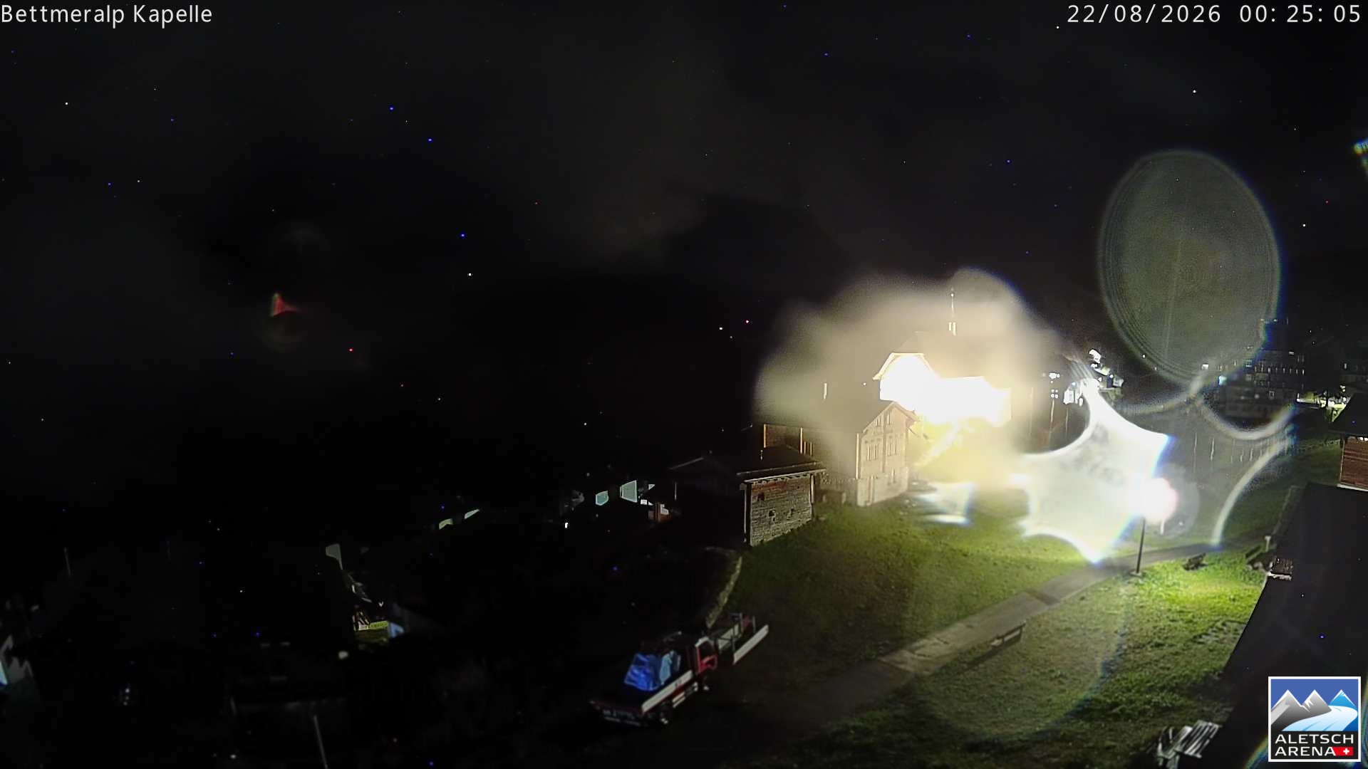 Archiv Foto Webcam Kapelle Bettmeralp