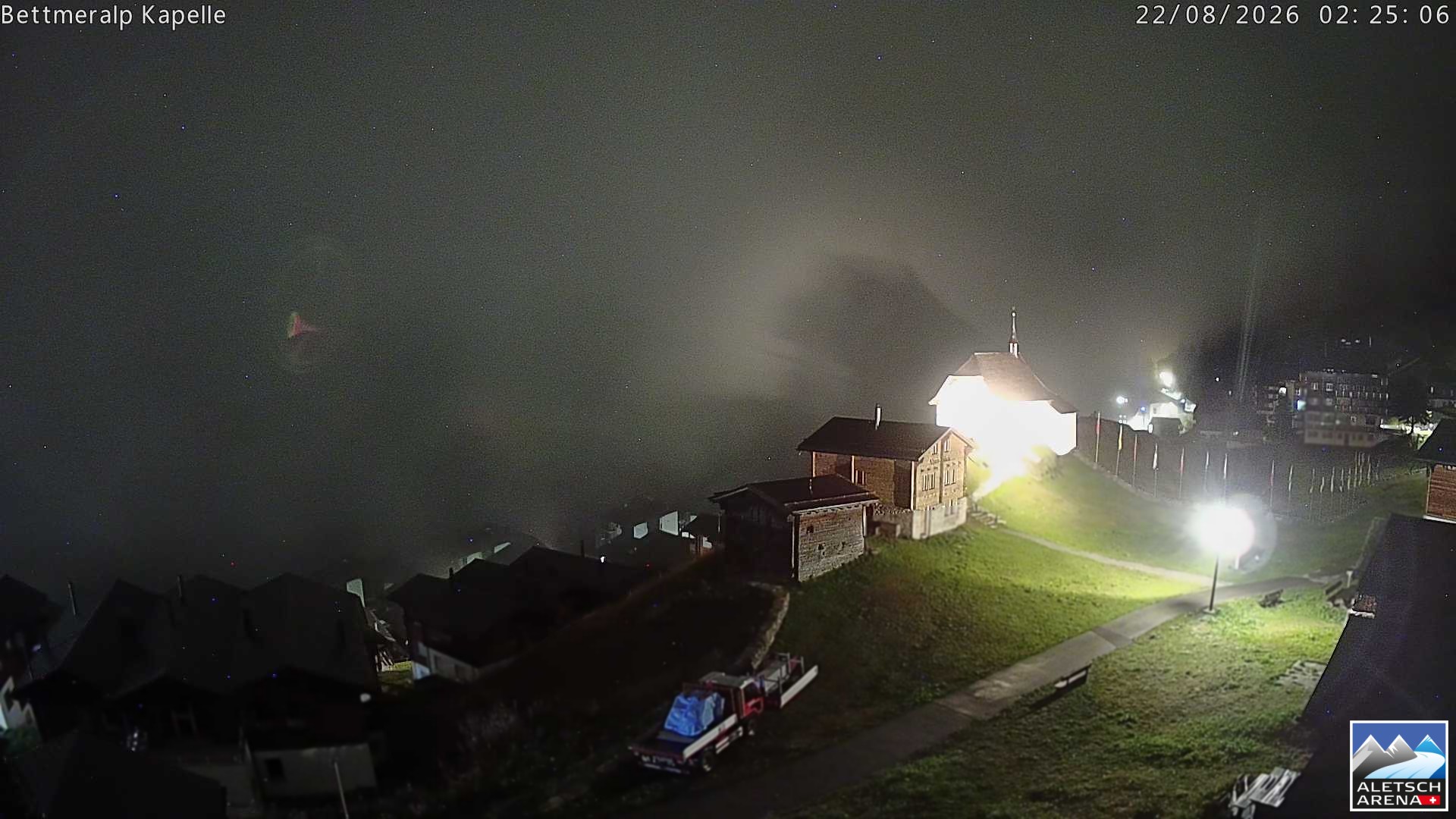 Archiv Foto Webcam Kapelle Bettmeralp