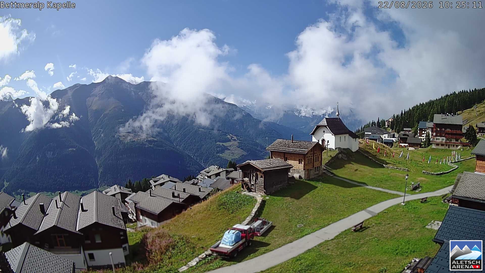 Archiv Foto Webcam Kapelle Bettmeralp